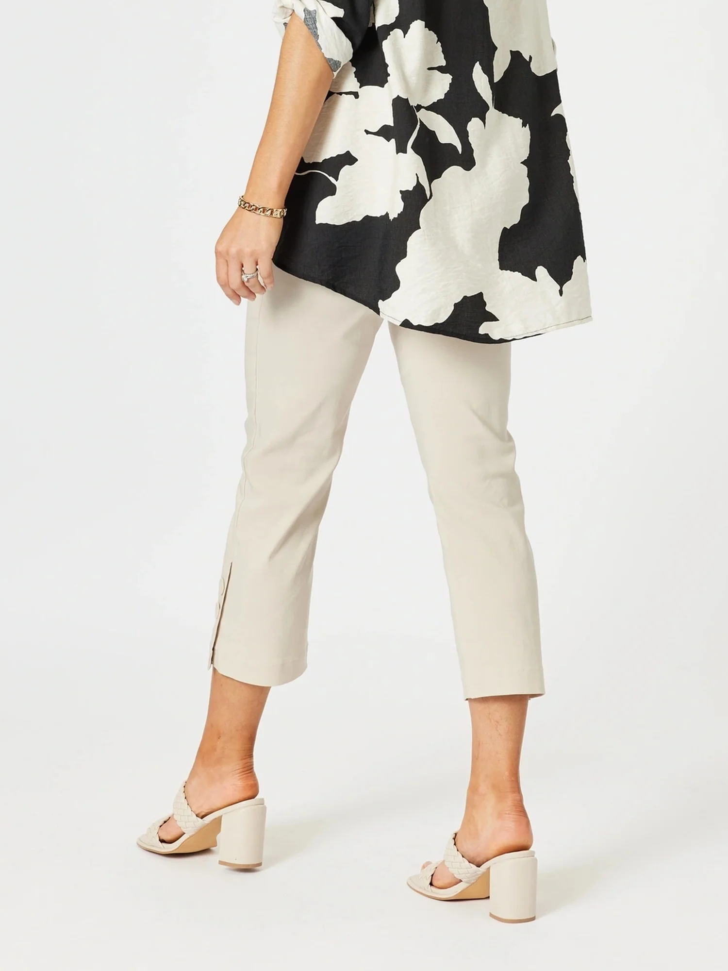 Luzia Twin Button Pant - Natural - Image 5