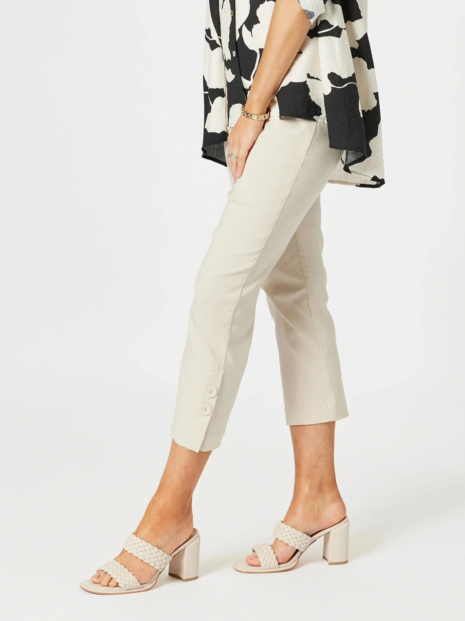 Luzia Twin Button Pant - Natural - Image 6