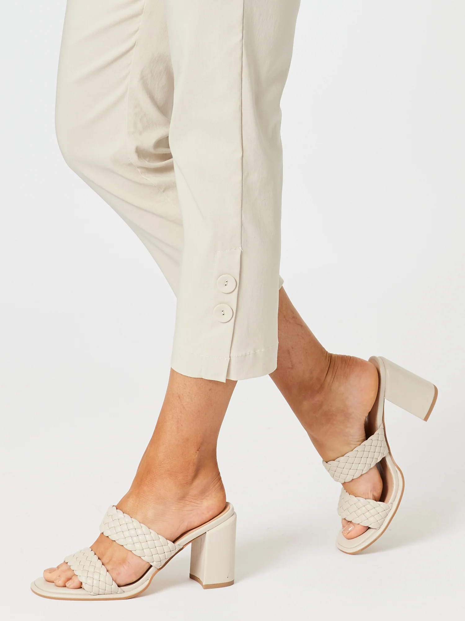 Luzia Twin Button Pant - Natural - Image 7