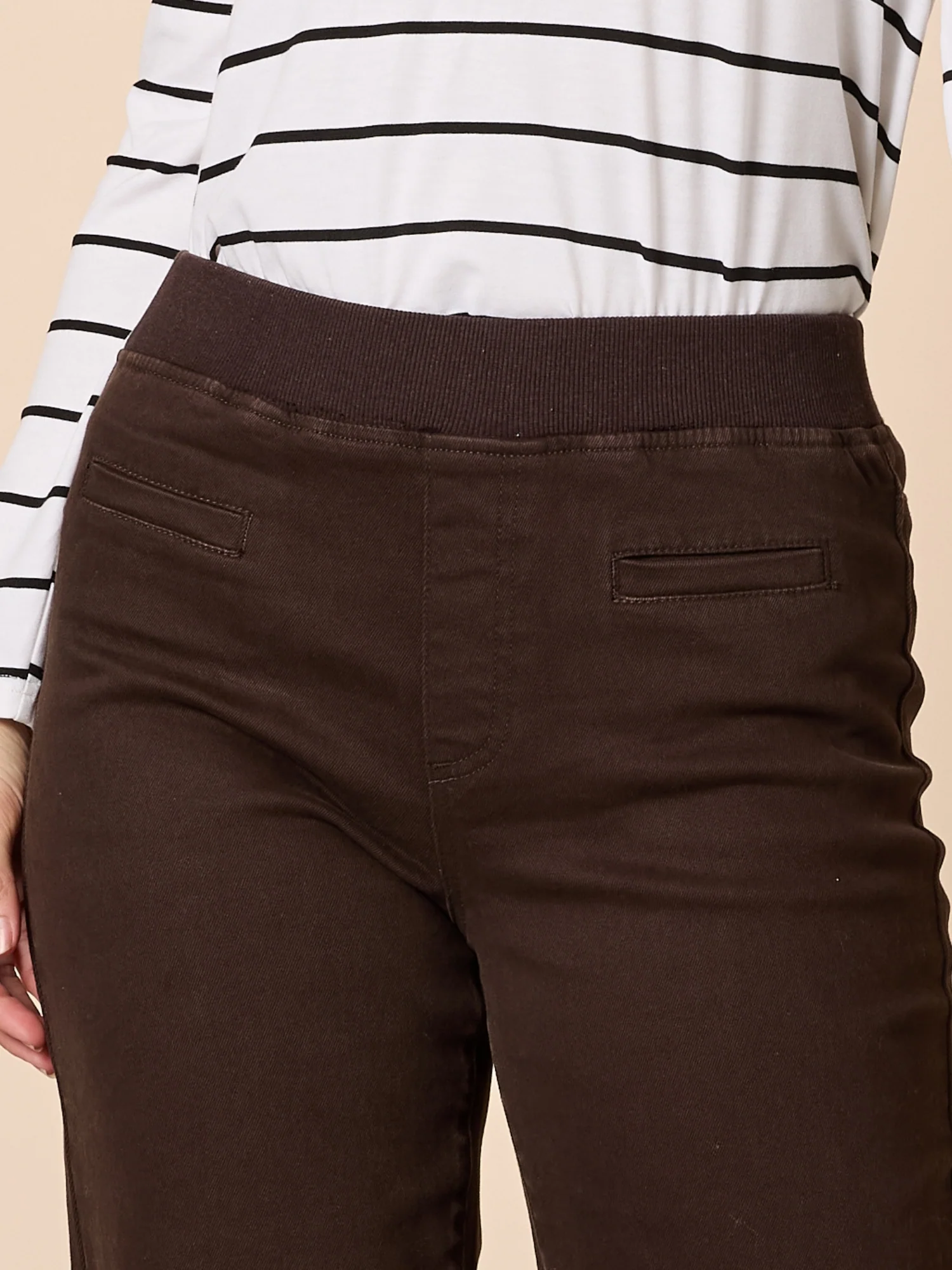 Maddy High Rise Wide Leg Jean - Chocolate - Image 4
