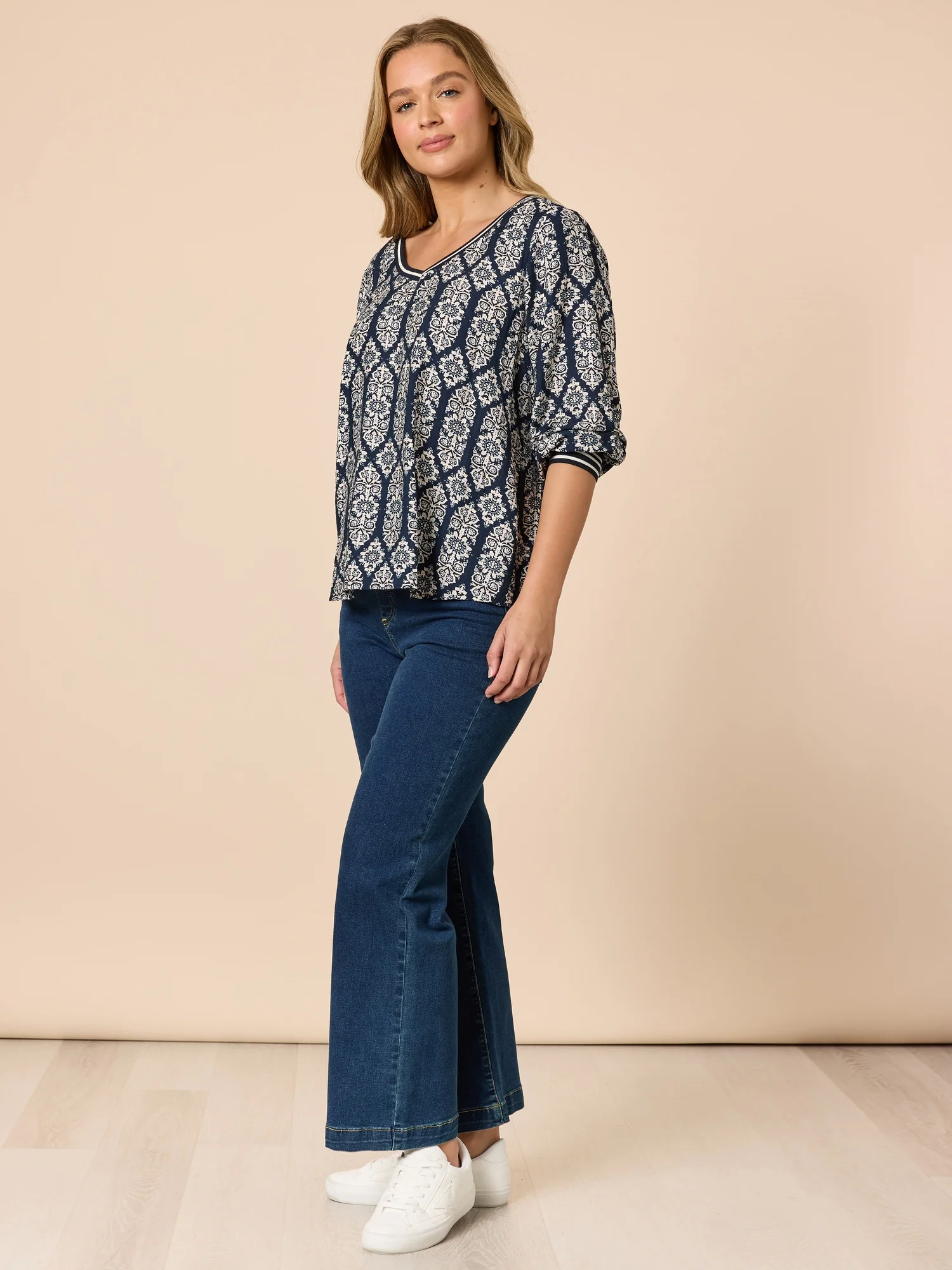 Maddy High Rise Wide Leg Jean - Dark Denim - Image 8