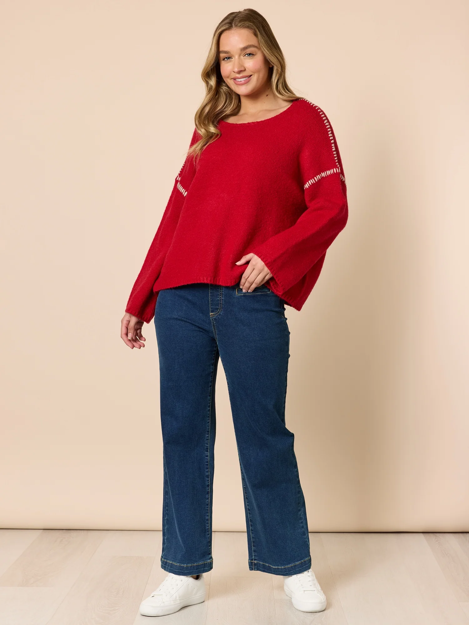 Maddy High Rise Wide Leg Jean - Dark Denim - Image 9