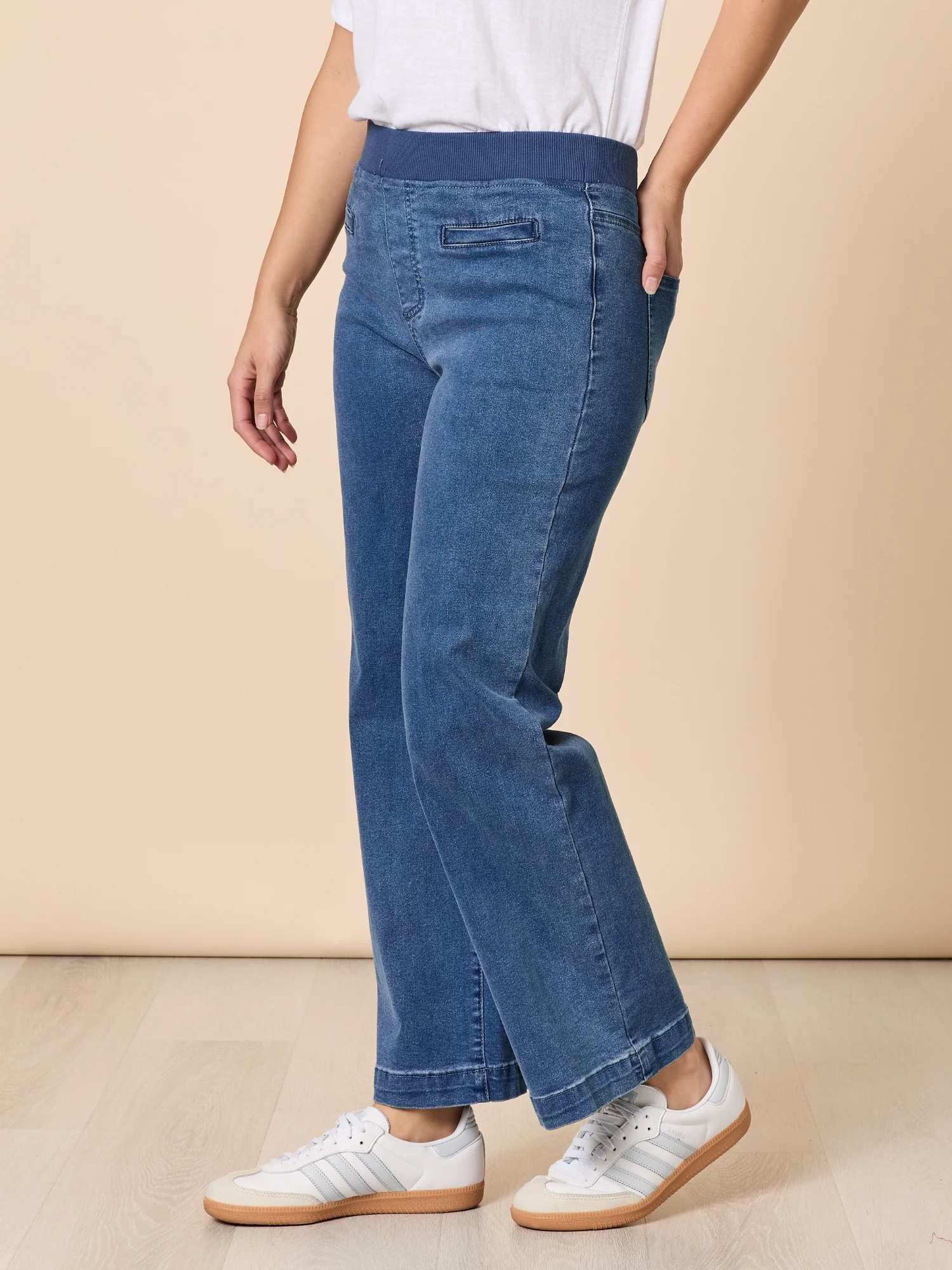 Maddy High Rise Wide Leg Jean - Denim - Image 4