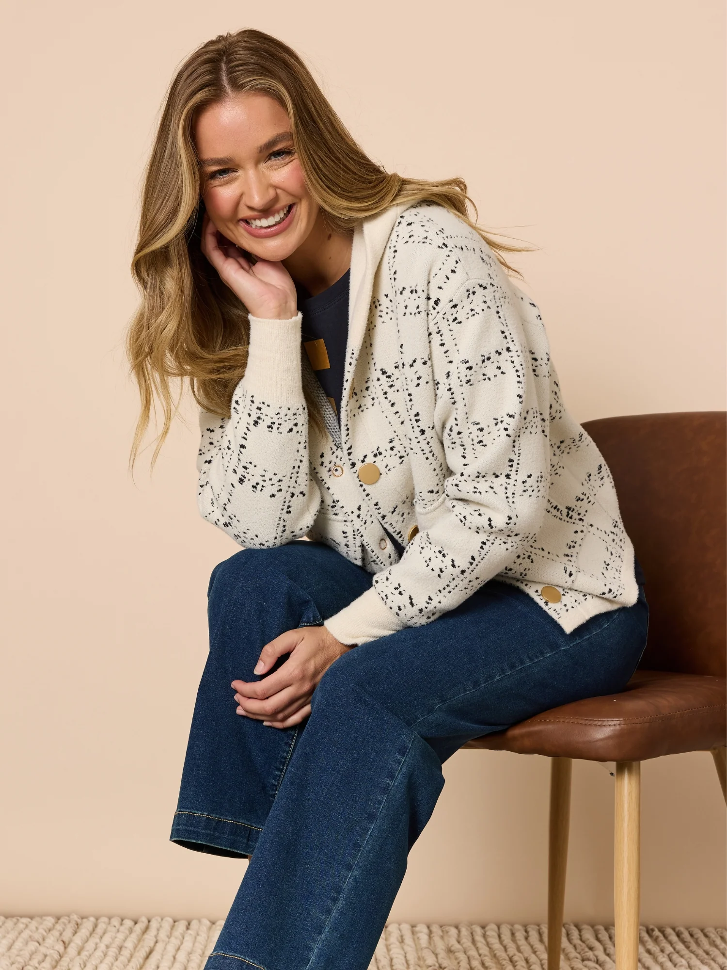 Mademoiselle Print Jacket - Ivory
