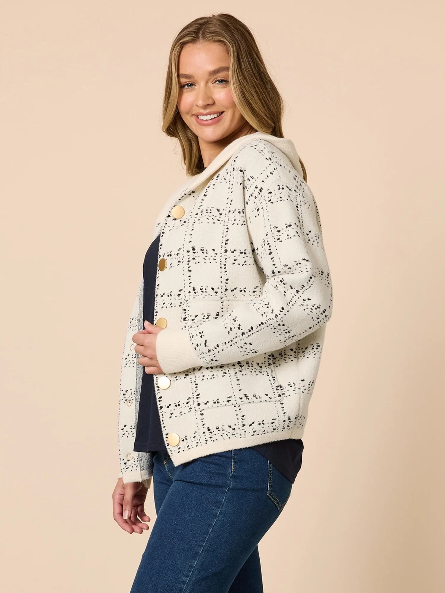 Mademoiselle Print Jacket - Ivory - Image 3