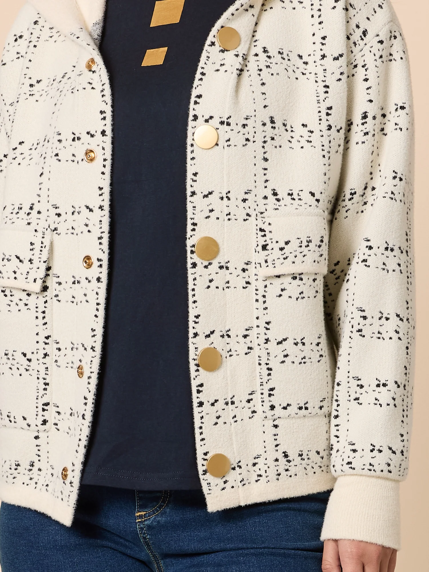 Mademoiselle Print Jacket - Ivory - Image 6