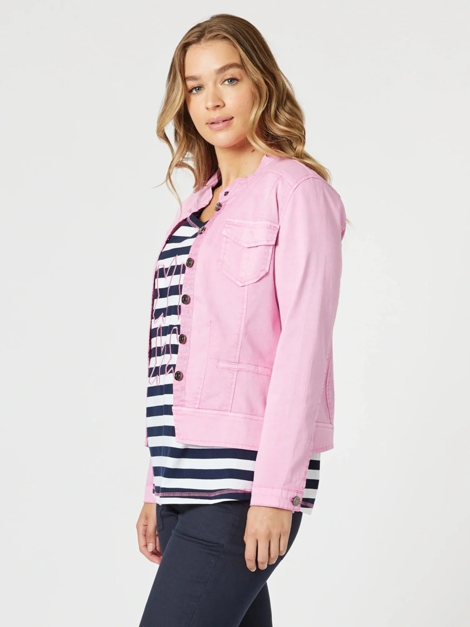 Maggie Denim Jacket - Flamingo - Image 3