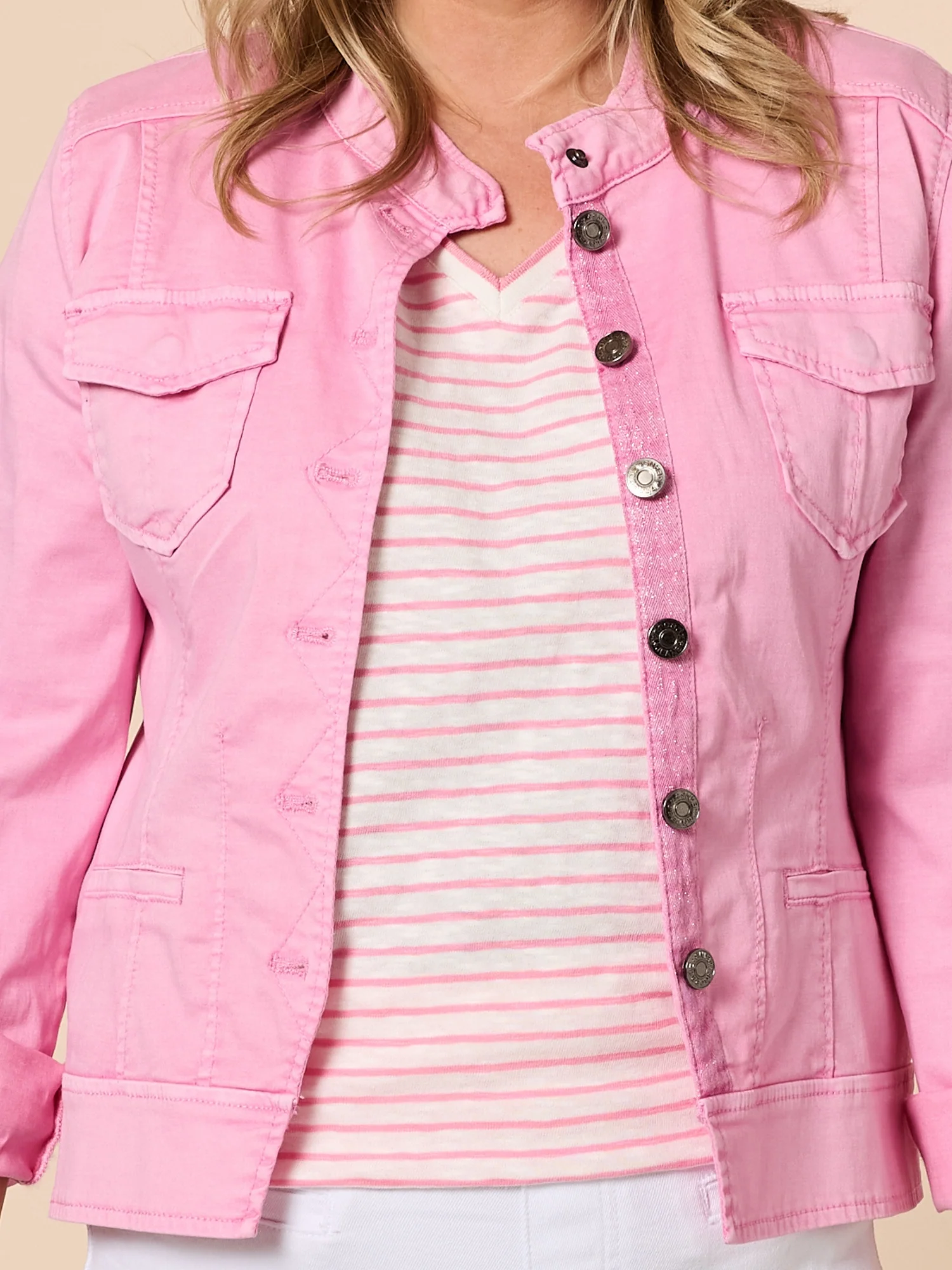 Maggie Denim Jacket - Flamingo - Image 5