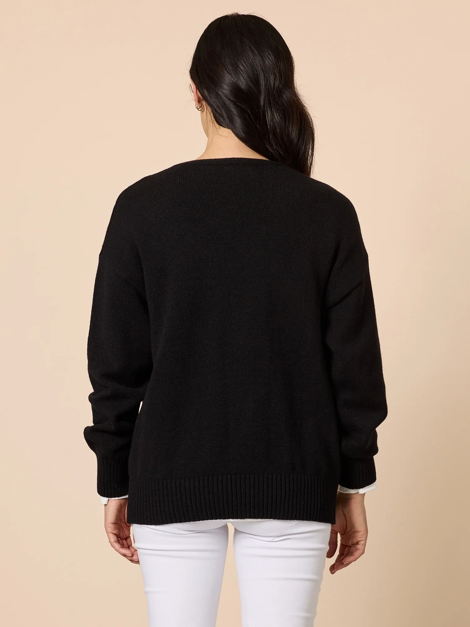 Manhattan Zip Knit Cardigan - Black - Image 4