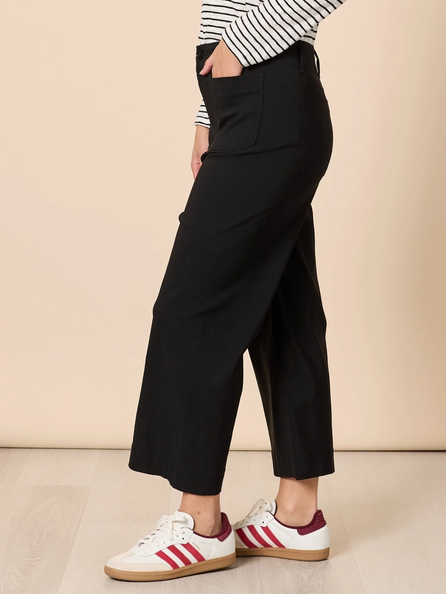 Marine Wide Leg Pant - Black - Image 3