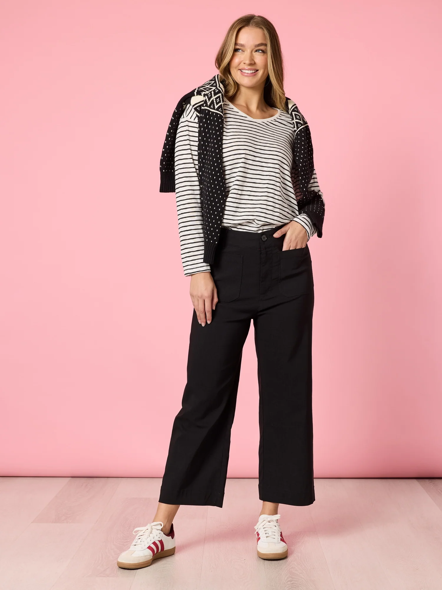 Marine Wide Leg Pant - Black - Image 7