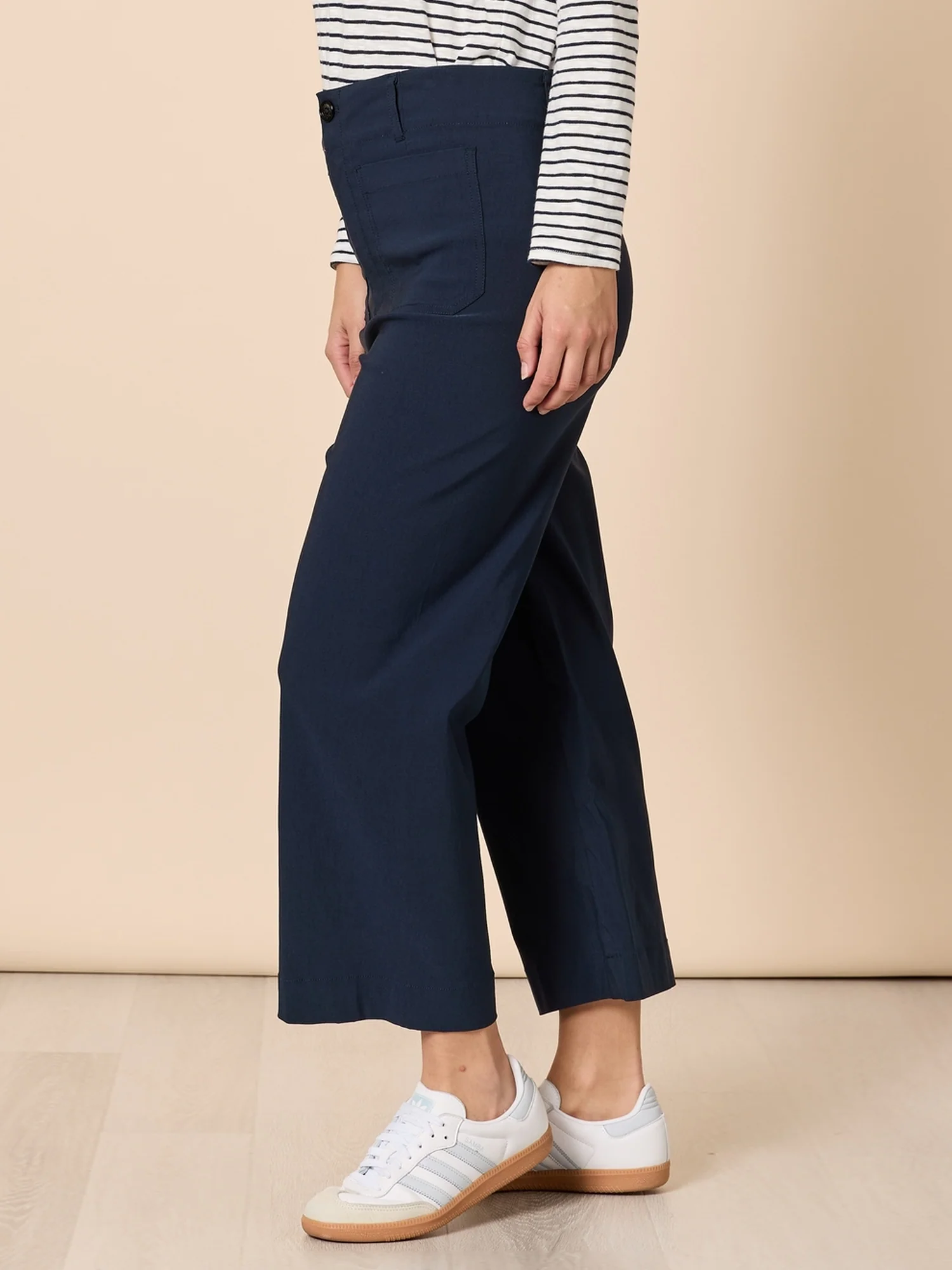 Marine Wide Leg Pant - Navy - Image 3
