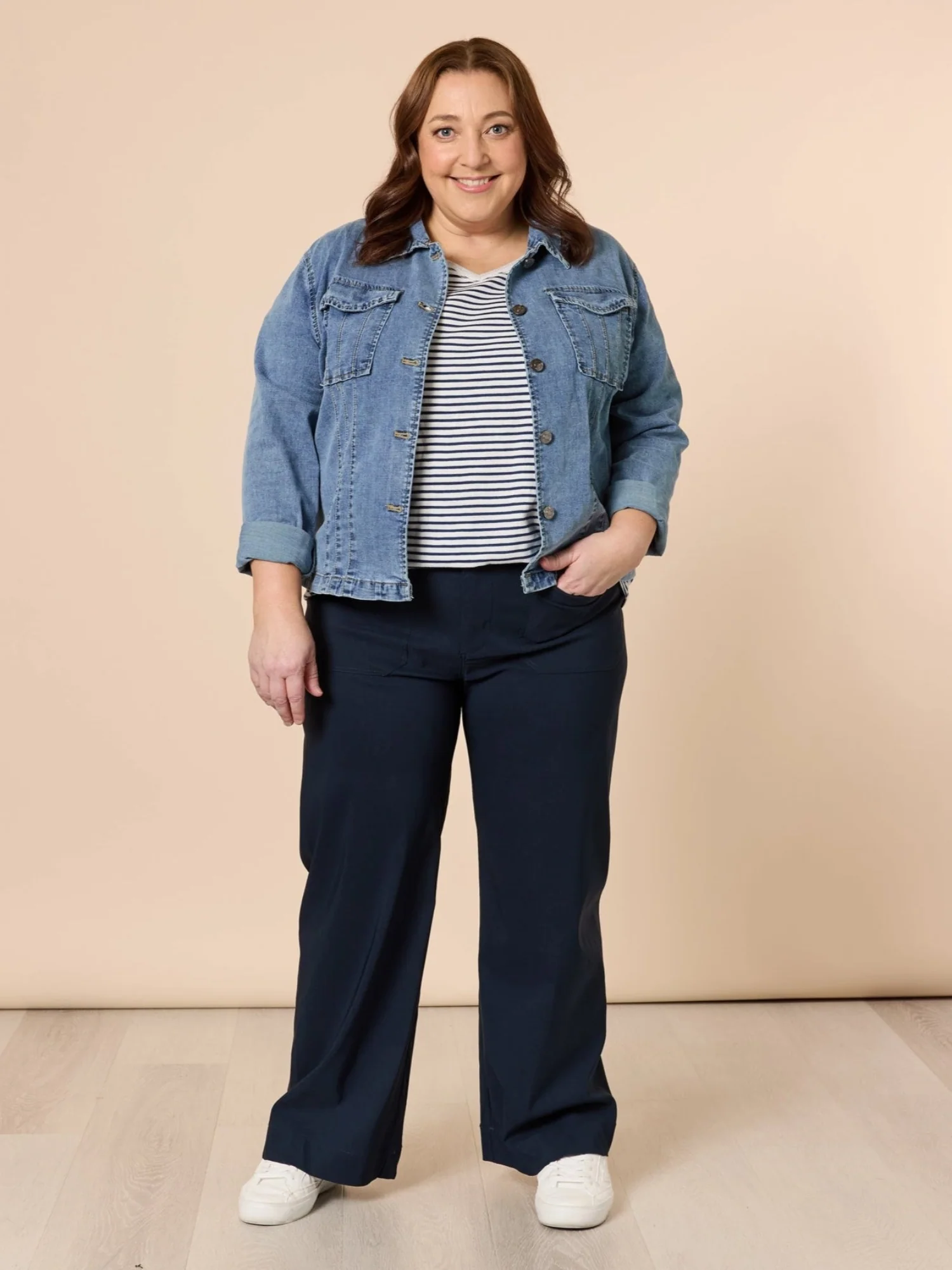 Marine Wide Leg Pant - Navy - Image 7