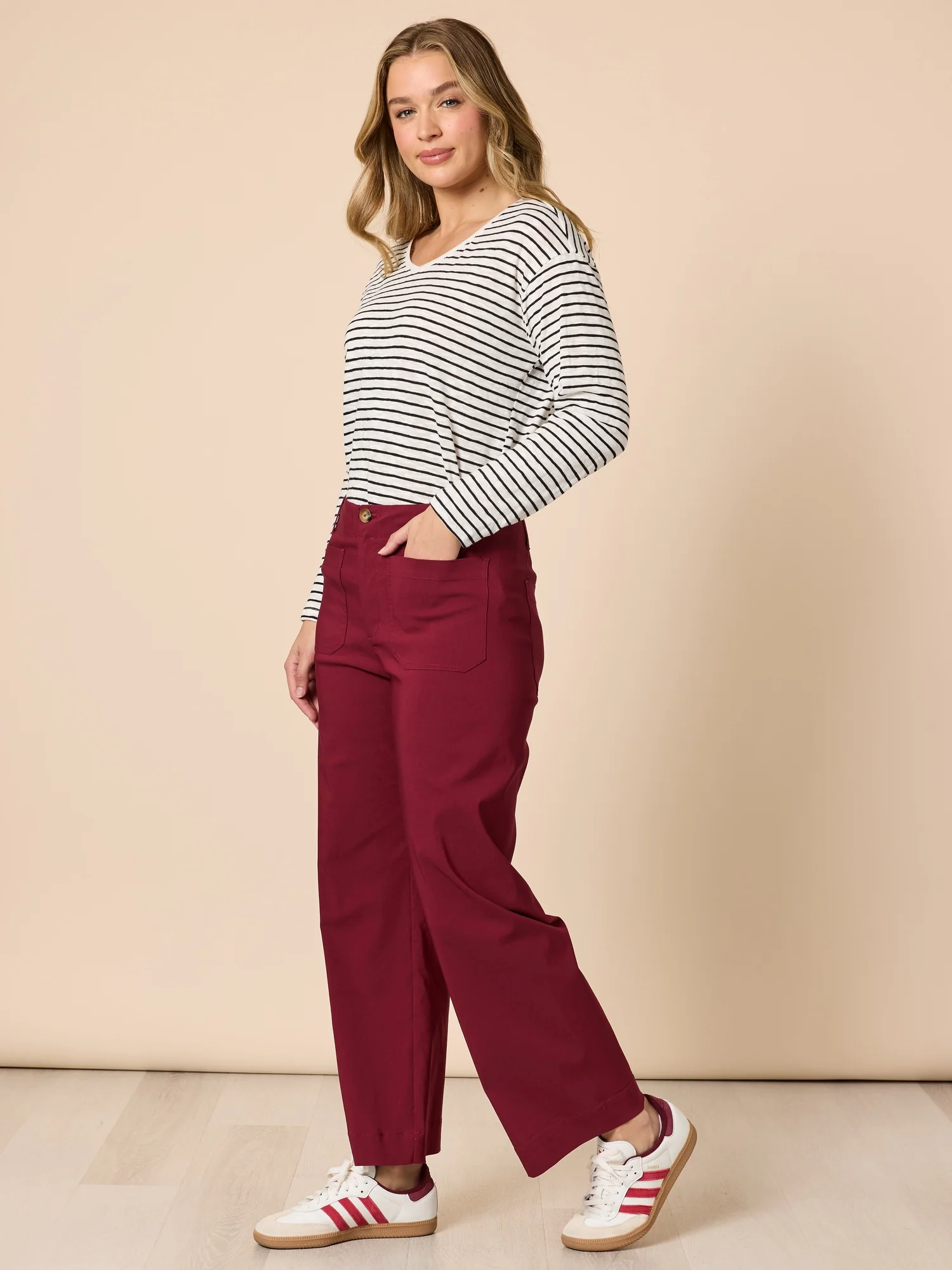 Marine Wide Leg Pant - Shiraz - Image 2