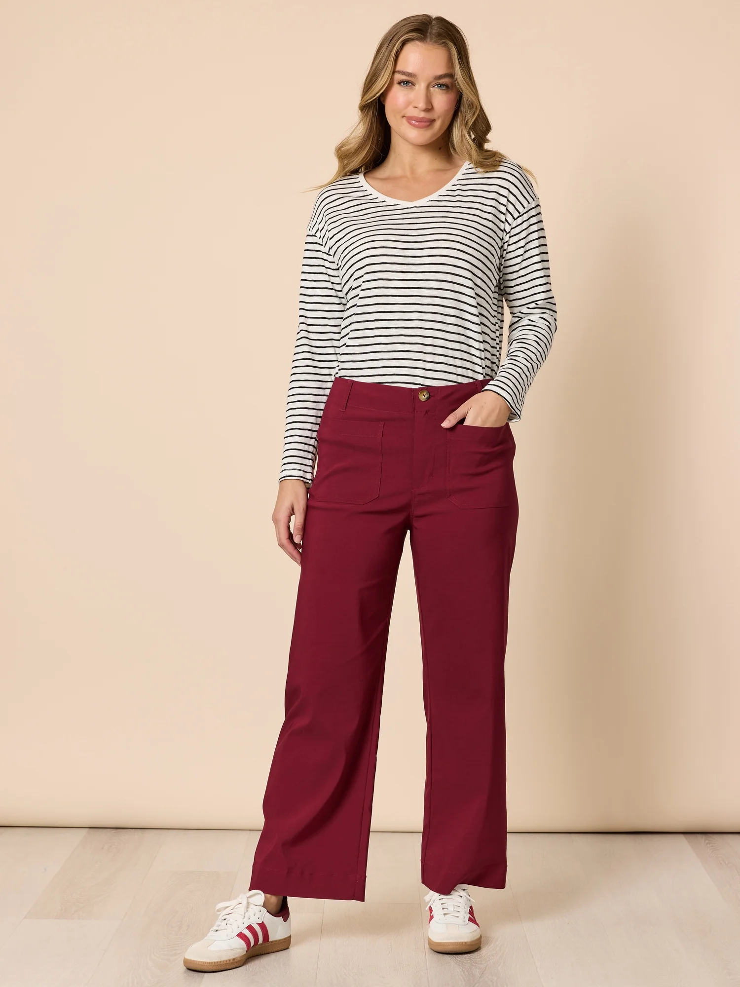 Marine Wide Leg Pant - Shiraz - Image 6