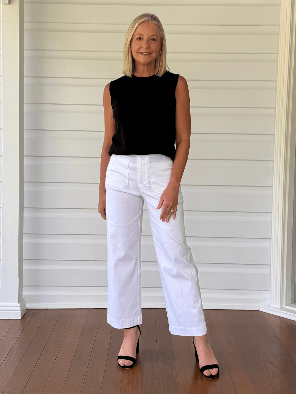 Marine Wide Leg Pant - White - Image 3