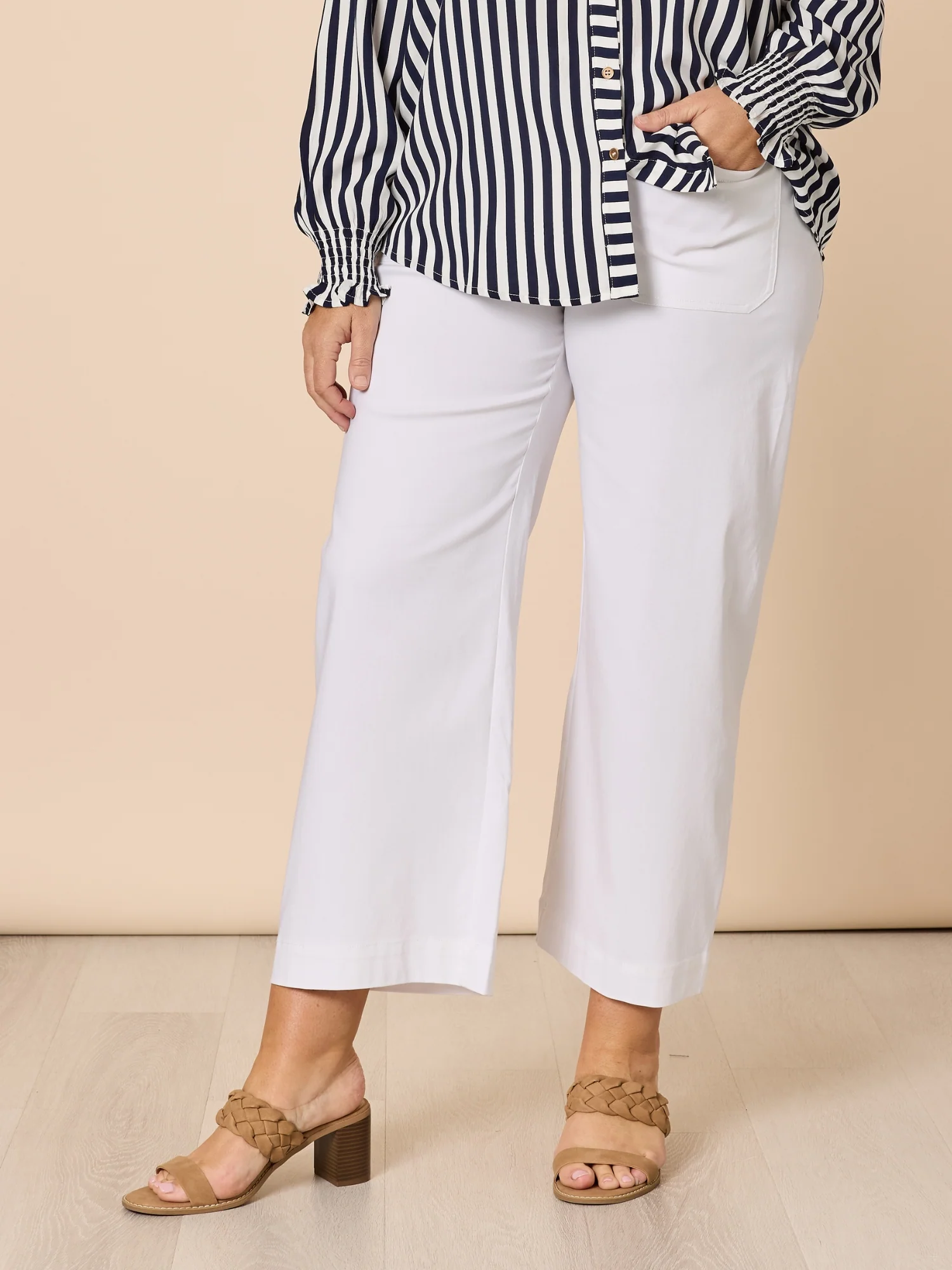 Marine Wide Leg Pant - White - Image 5