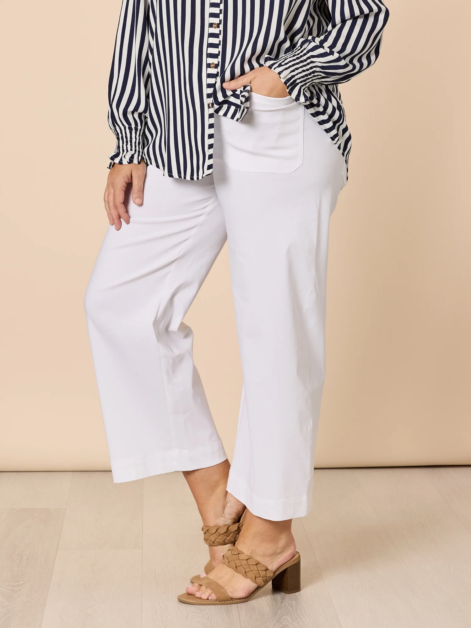 Marine Wide Leg Pant - White - Image 9