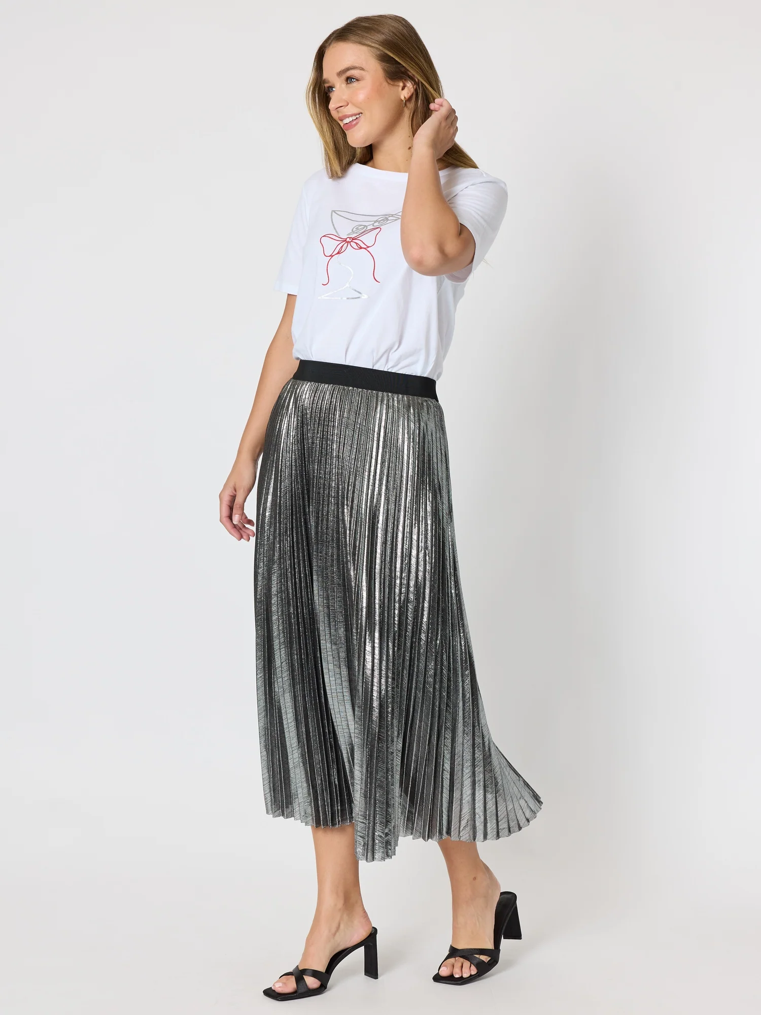 Martini Print Tee - White - Image 3