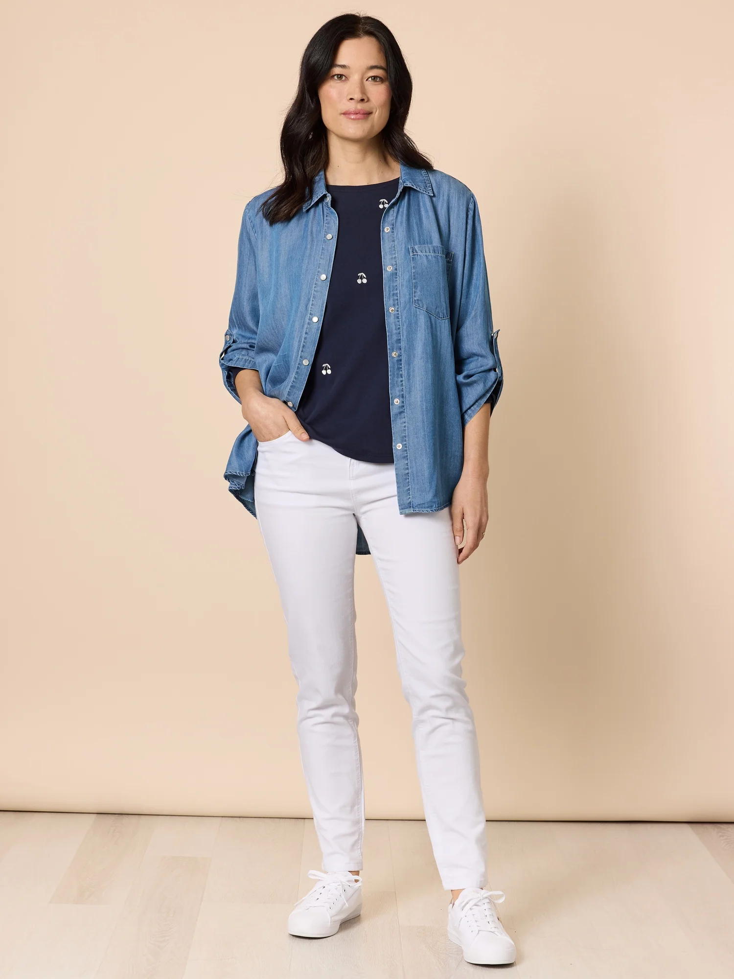 Marvel High Rise Stretch Jean - White - Image 13