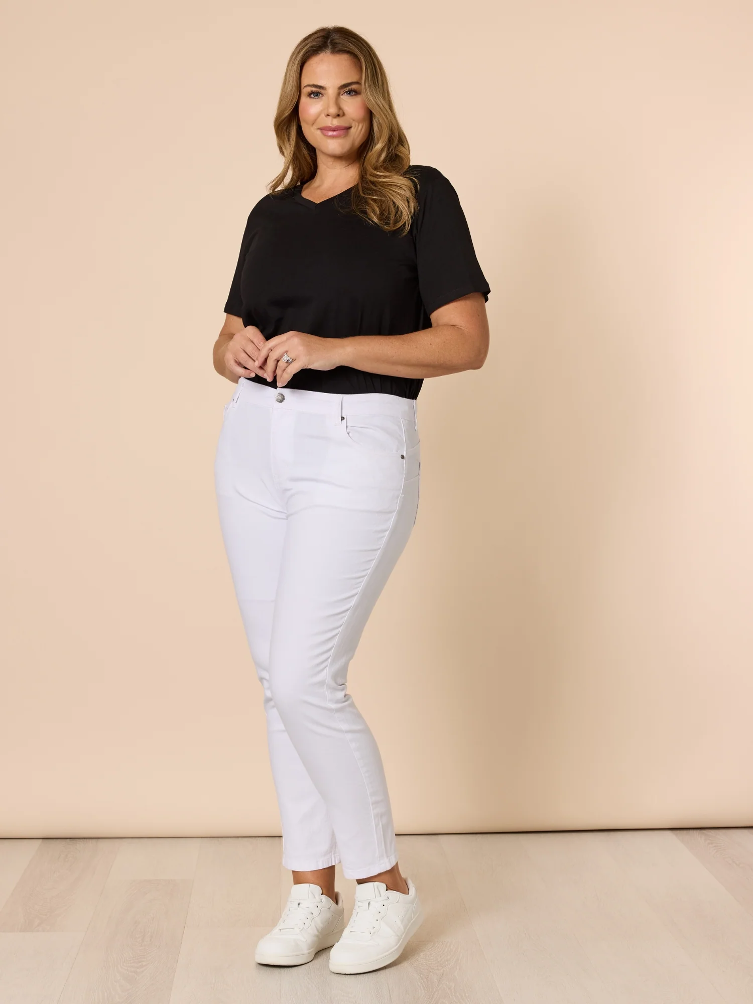 Marvel High Rise Stretch Jean - White - Image 4