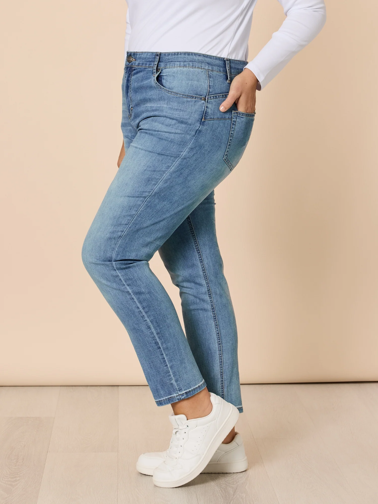 Marvel High Rise Stretch Jean - Denim - Image 3