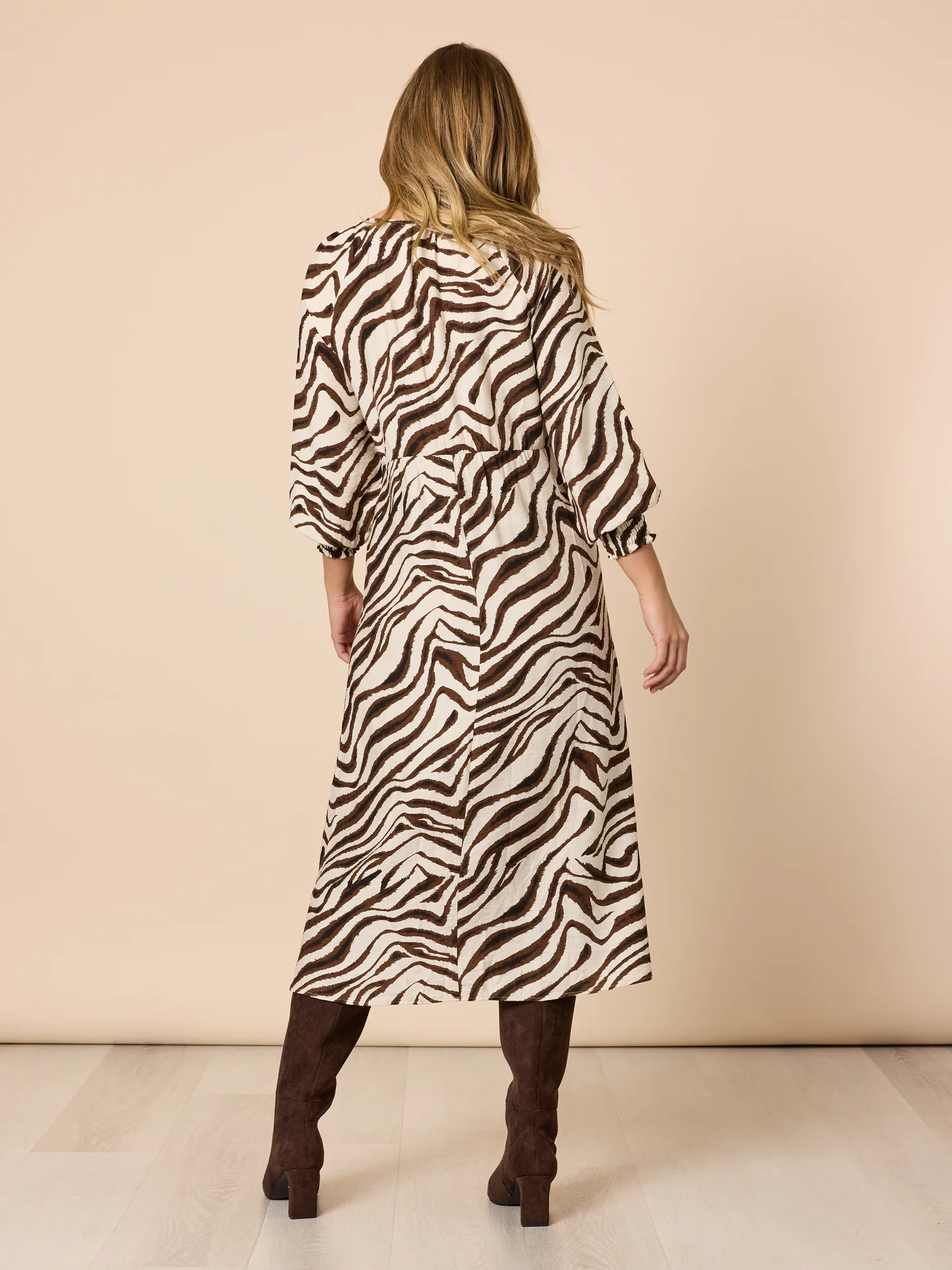 Metropolitan Animal Print Dress - Natural Multi - Image 5