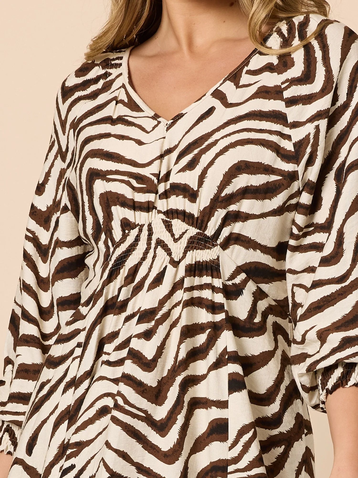 Metropolitan Animal Print Dress - Natural Multi - Image 6
