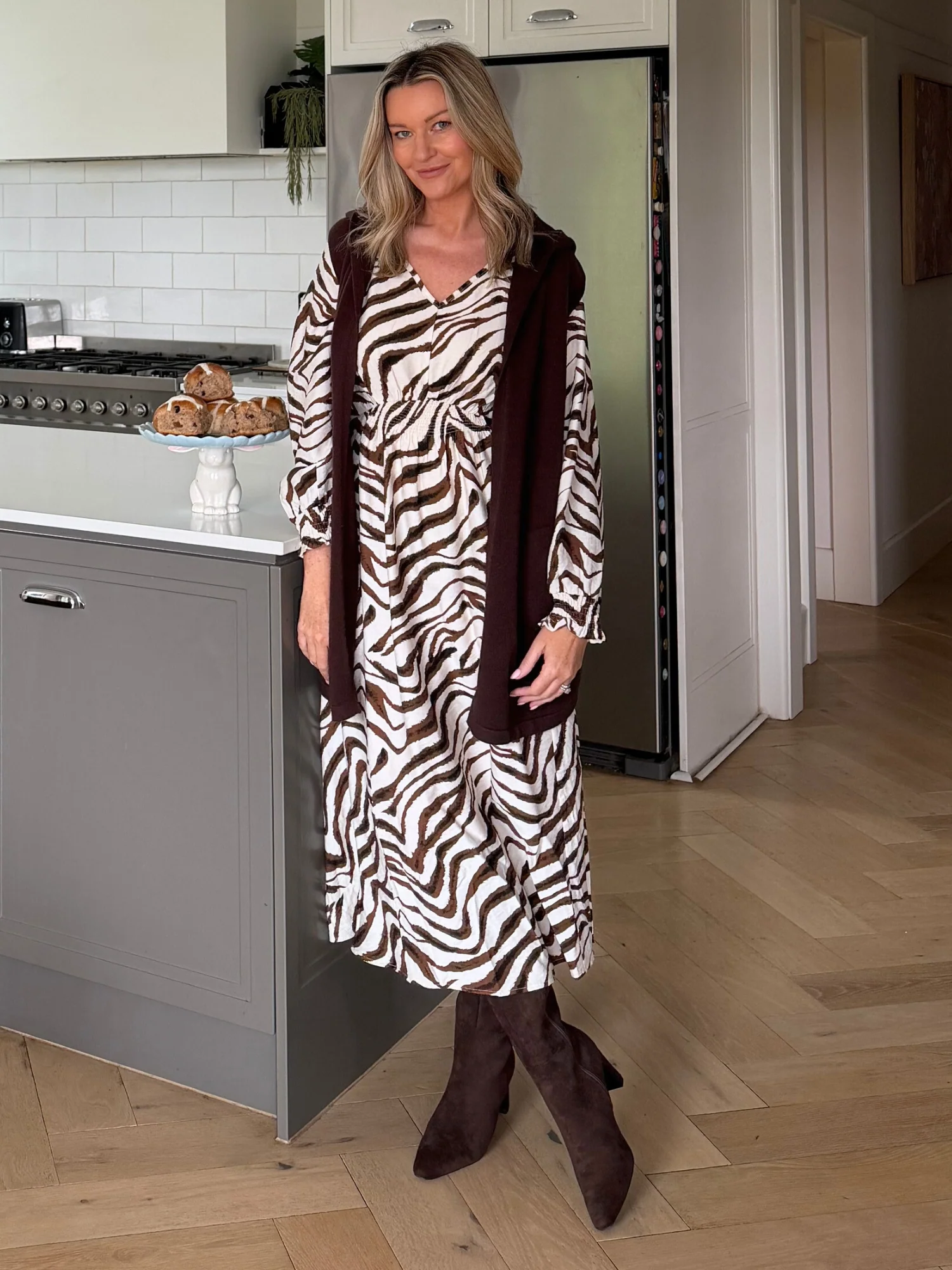 Metropolitan Animal Print Dress - Natural Multi - Image 8