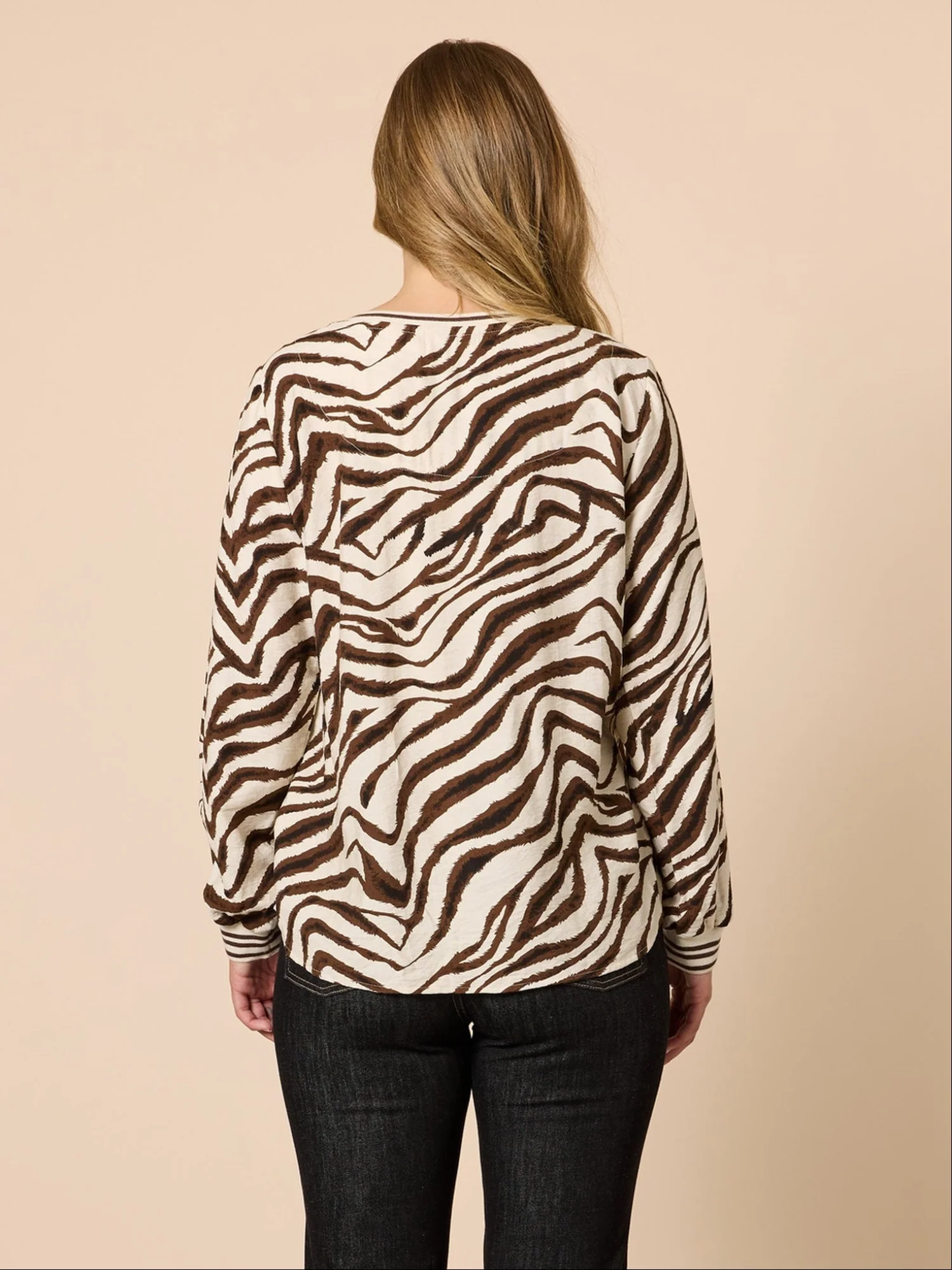 Metropolitan Animal Print Top - Natural Multi - Image 5