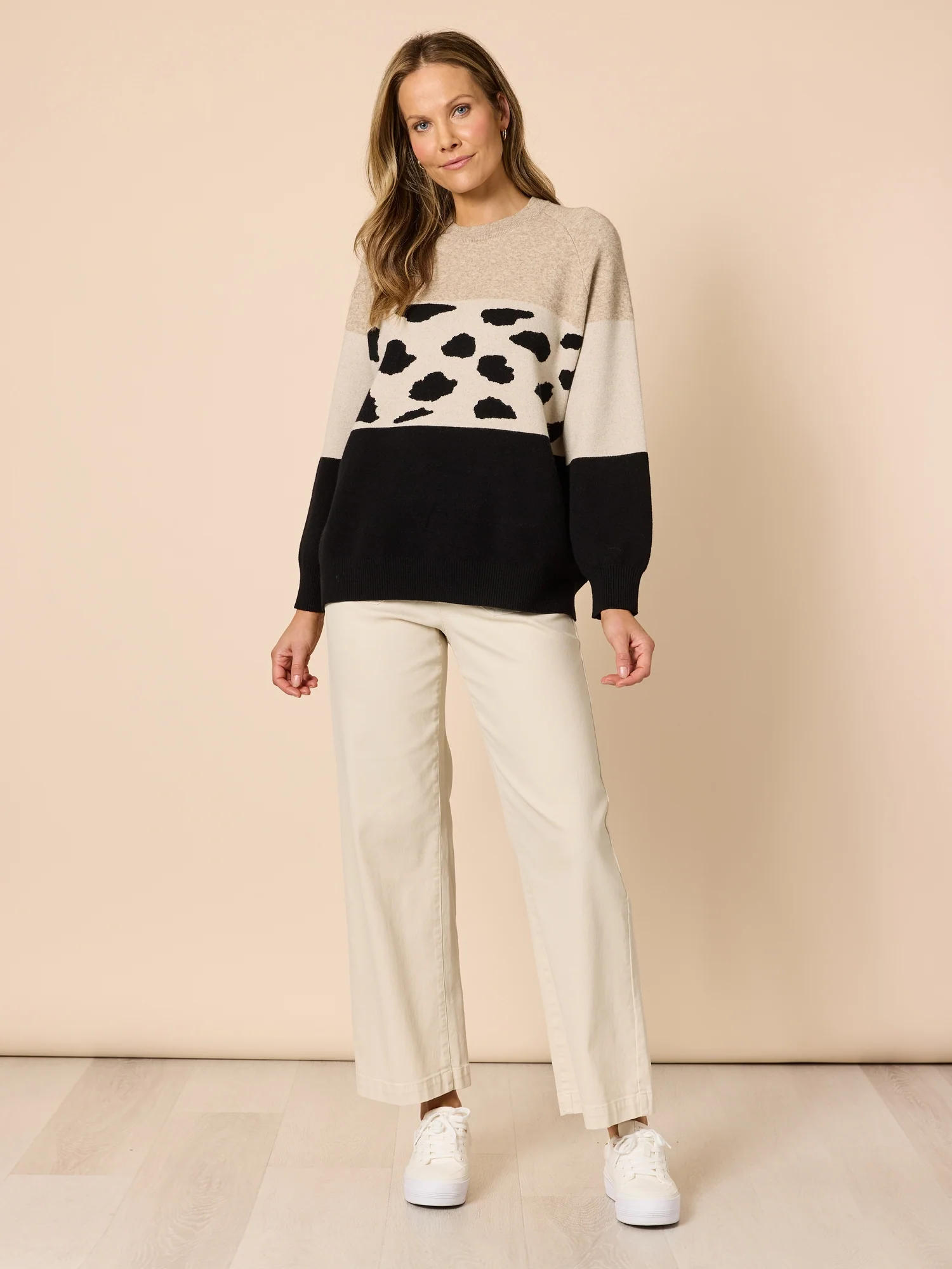 Mimi Print Knit - Natural/Black - Image 2