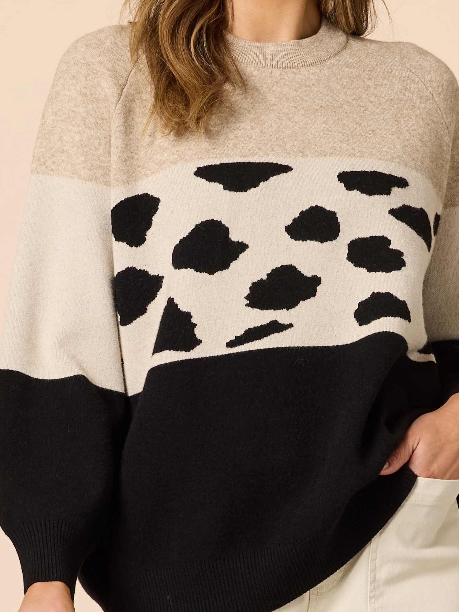 Mimi Print Knit - Natural/Black - Image 5