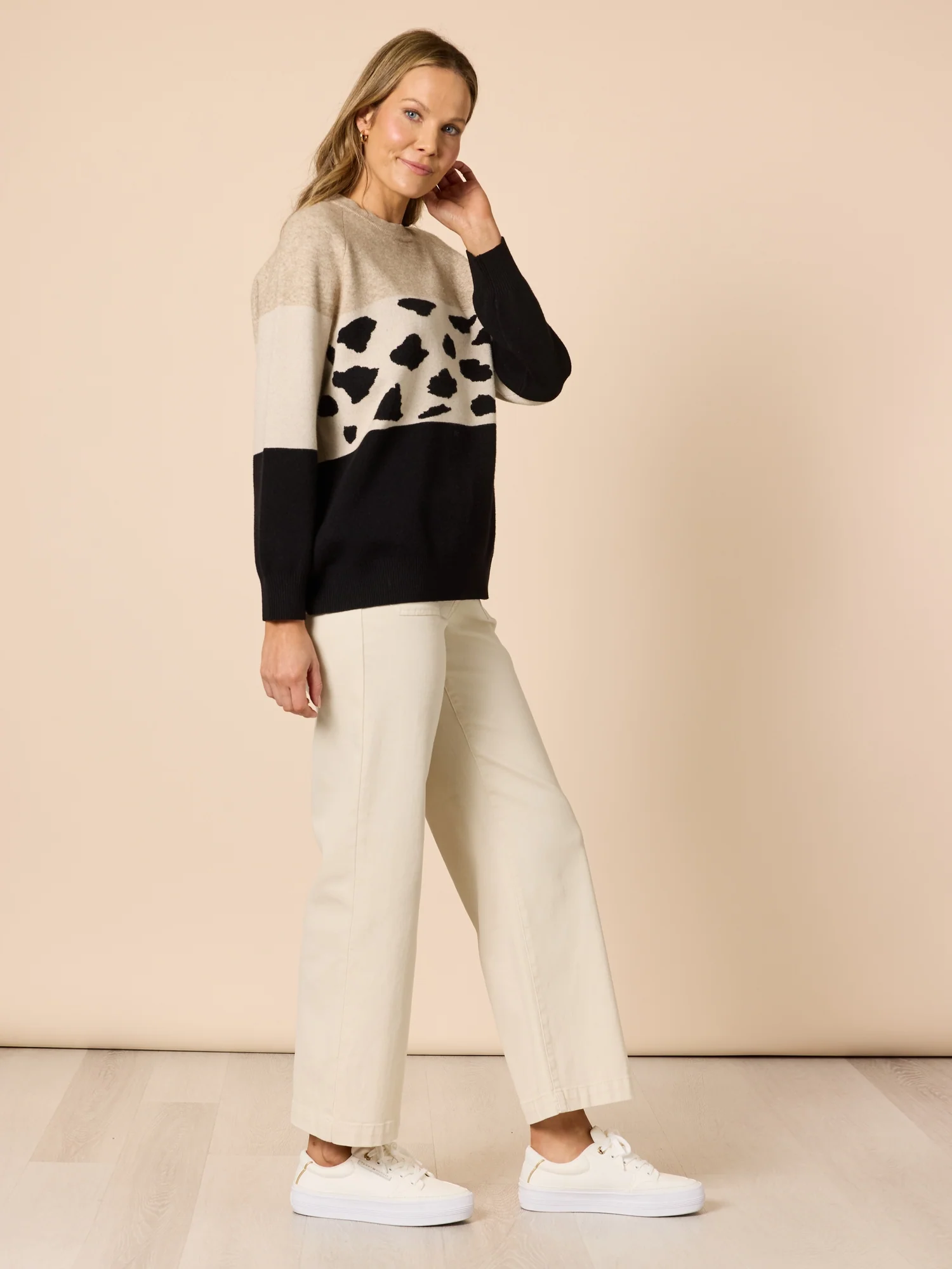Mimi Print Knit - Natural/Black - Image 6
