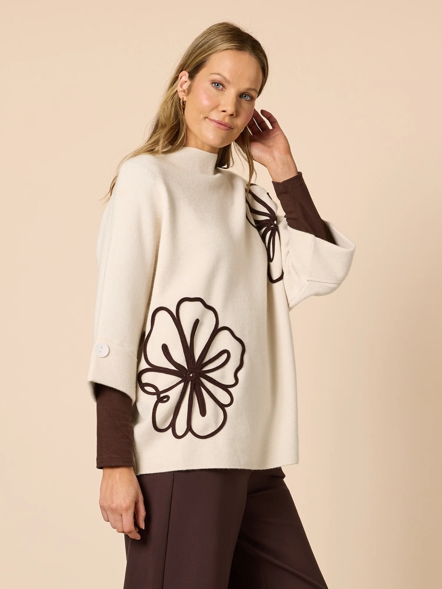 Mimosa Floral Knit - Natural - Image 3
