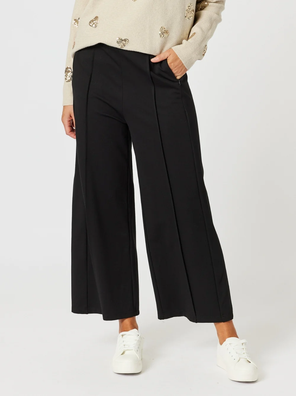 Miranda Wide Leg Pant - Black - Image 6