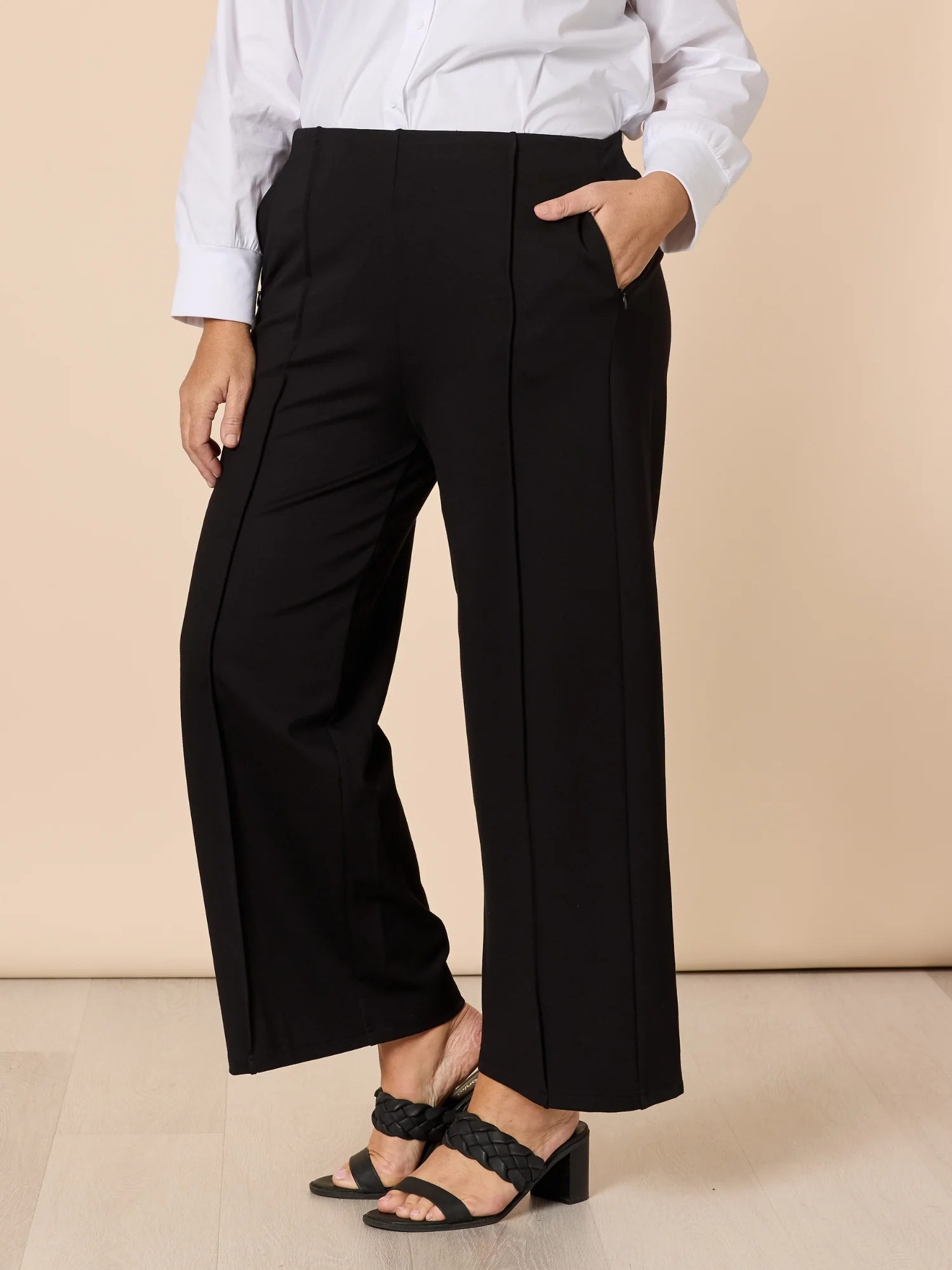 Miranda Wide Leg Pant - Black - Image 7
