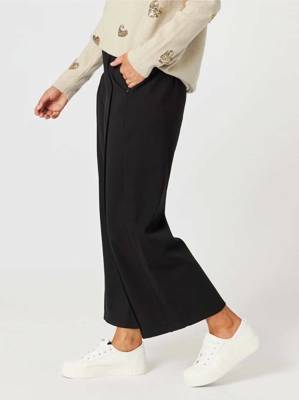 Miranda Wide Leg Pant - Black - Image 8