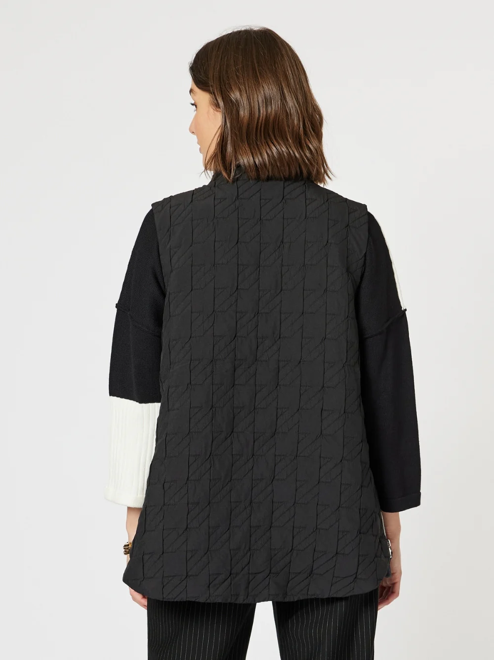 Monet Quilted Vest - Black - Image 3