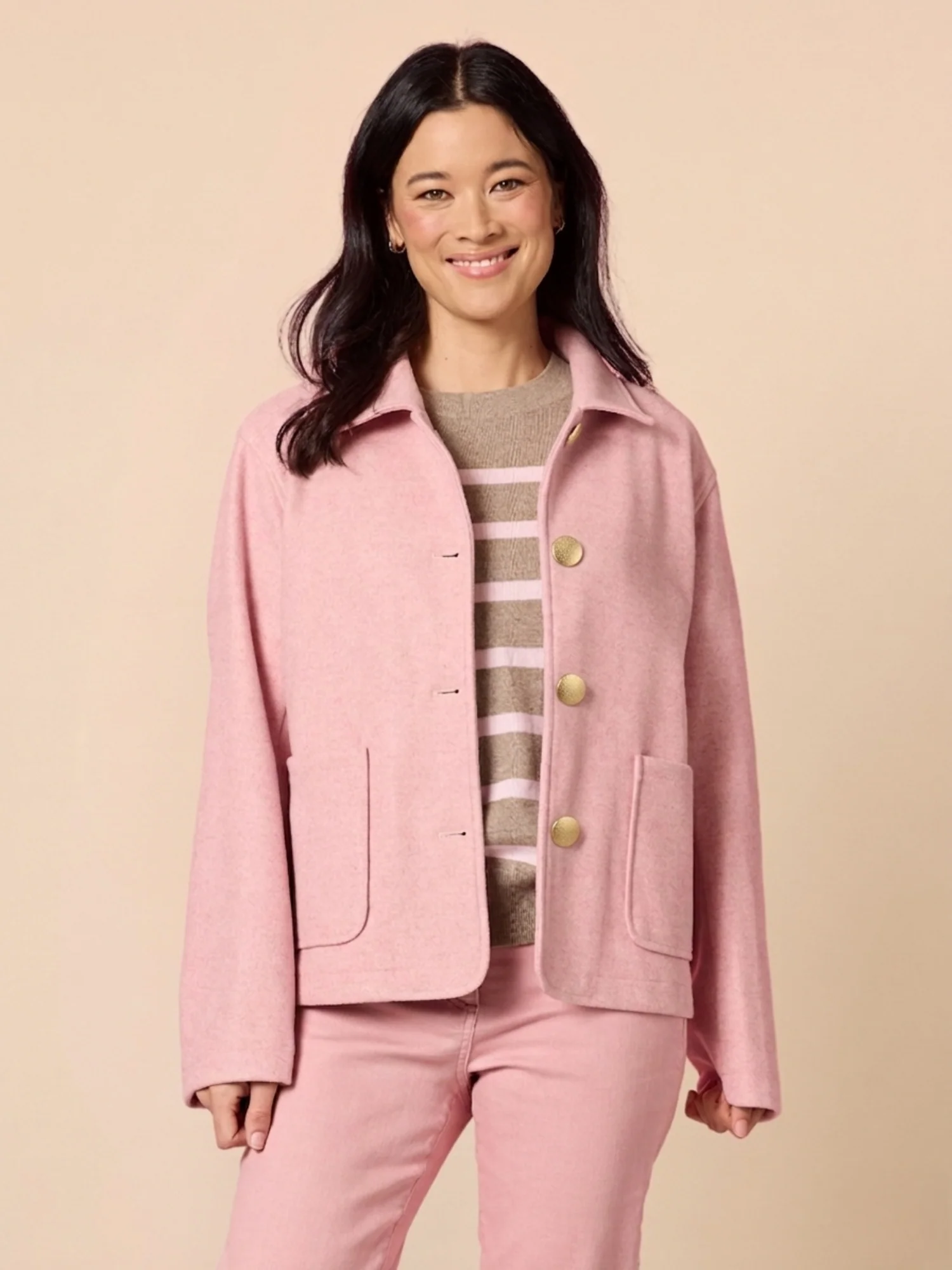 Montana Car Coat - Blush
