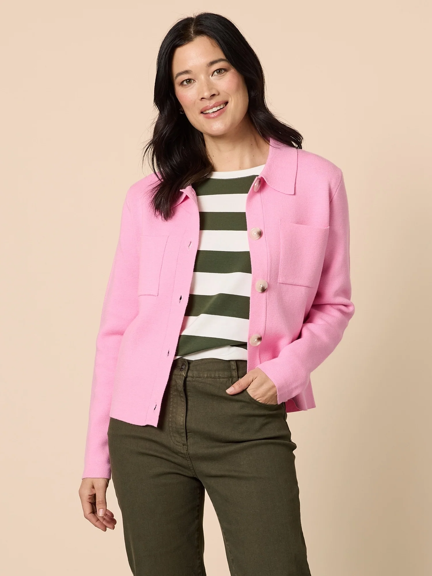 Montana Knit Cardigan - Pink