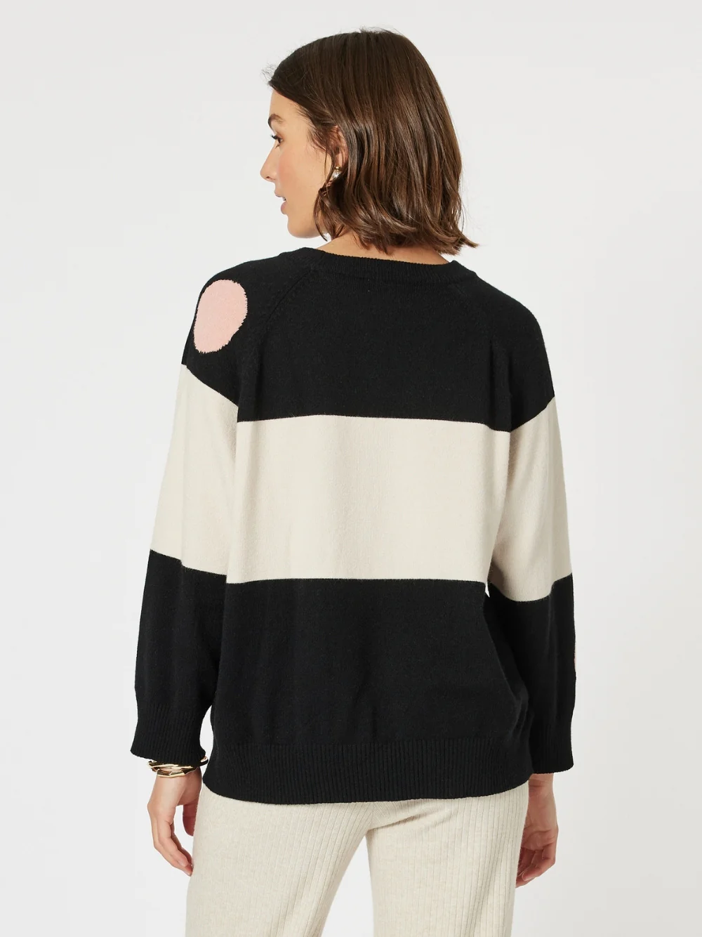 Moonlight Spot Print Knit - Black/Natural - Image 7