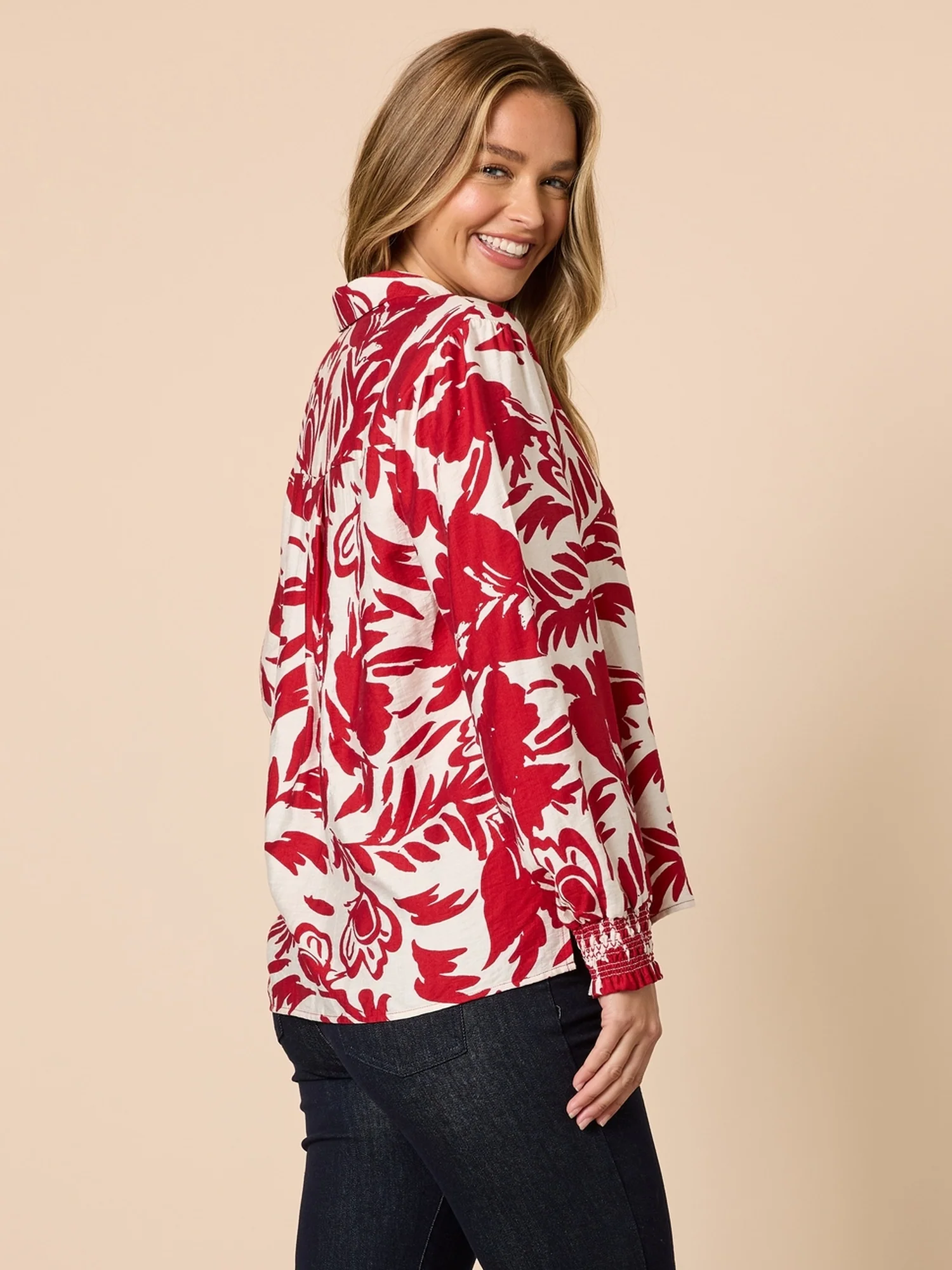 Moulin Rouge Floral Print Shirt - Red - Image 3