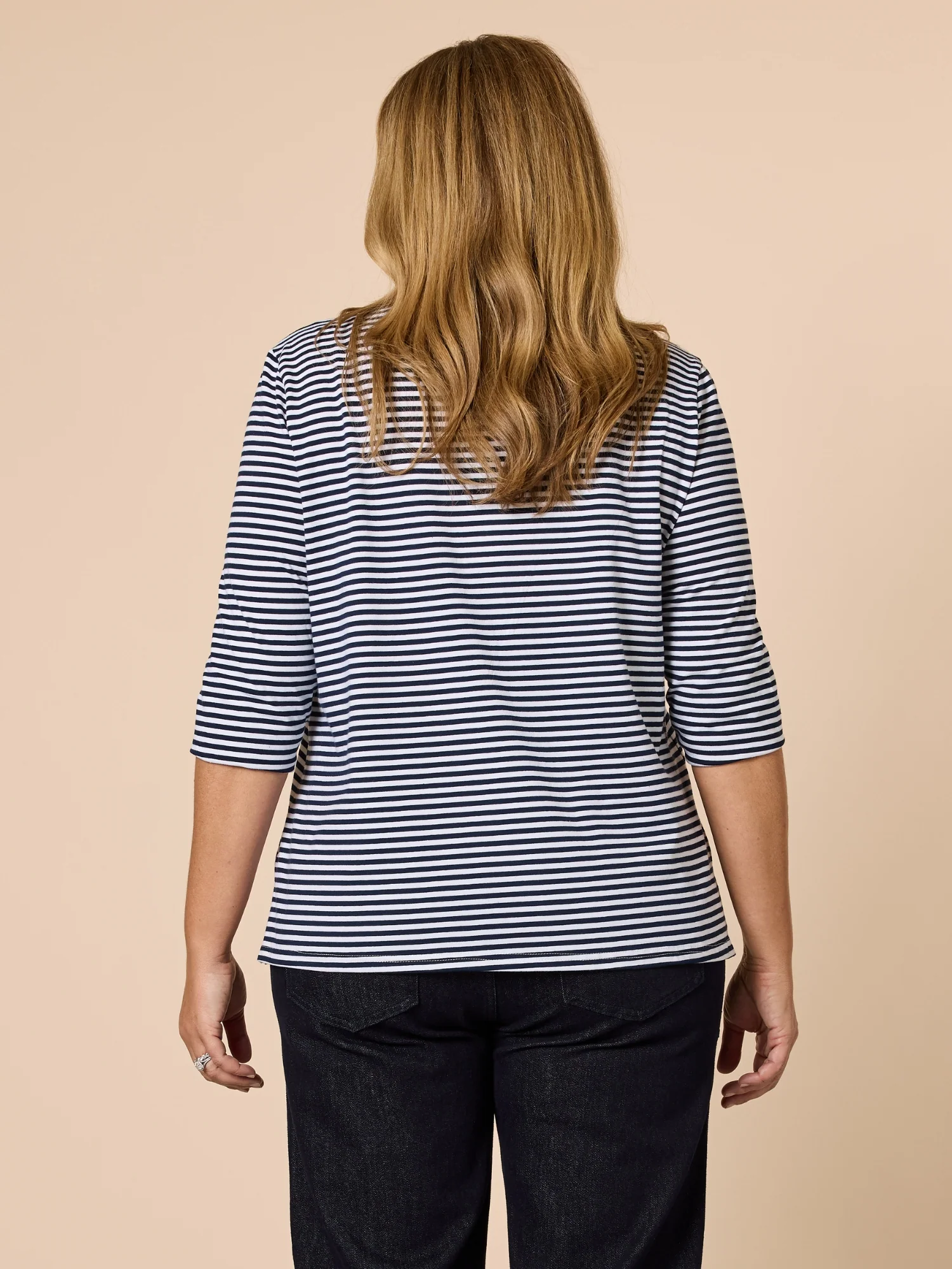 New Mariner Stripe Tee - Navy/White - Image 6
