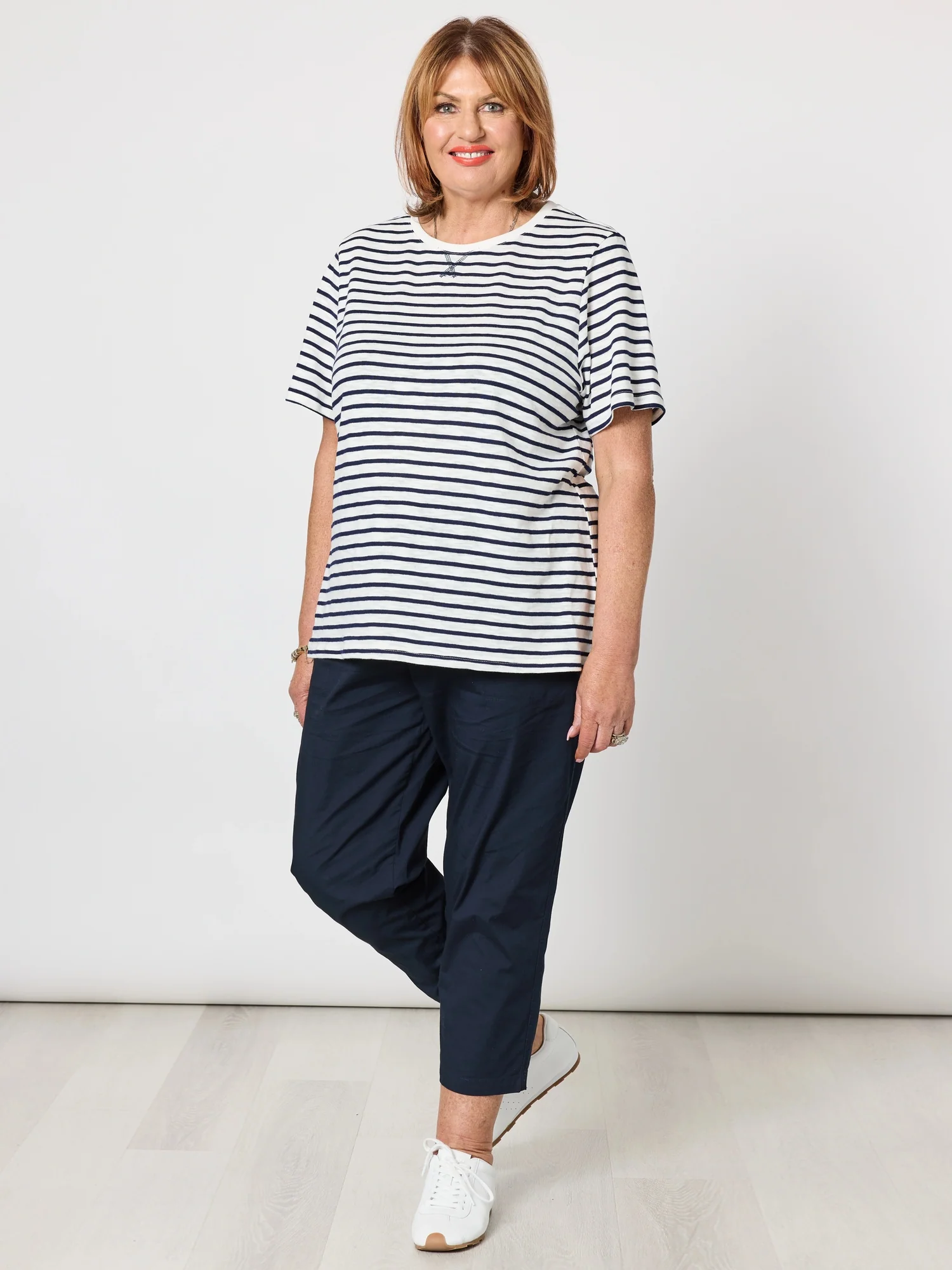 Santorini Cotton Capri Pant - Navy - Image 8