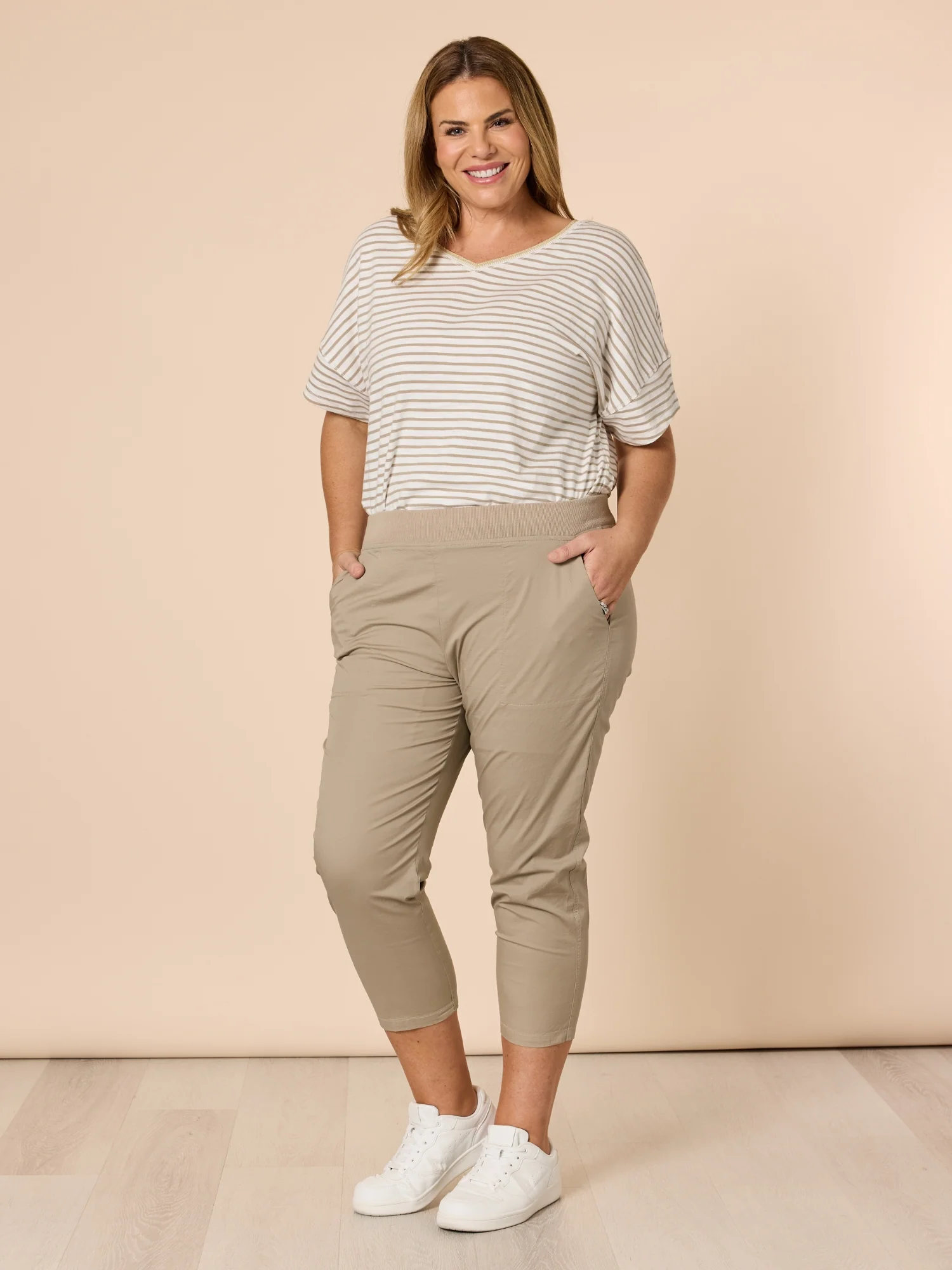 Santorini Cotton Capri Pant - Natural - Image 3