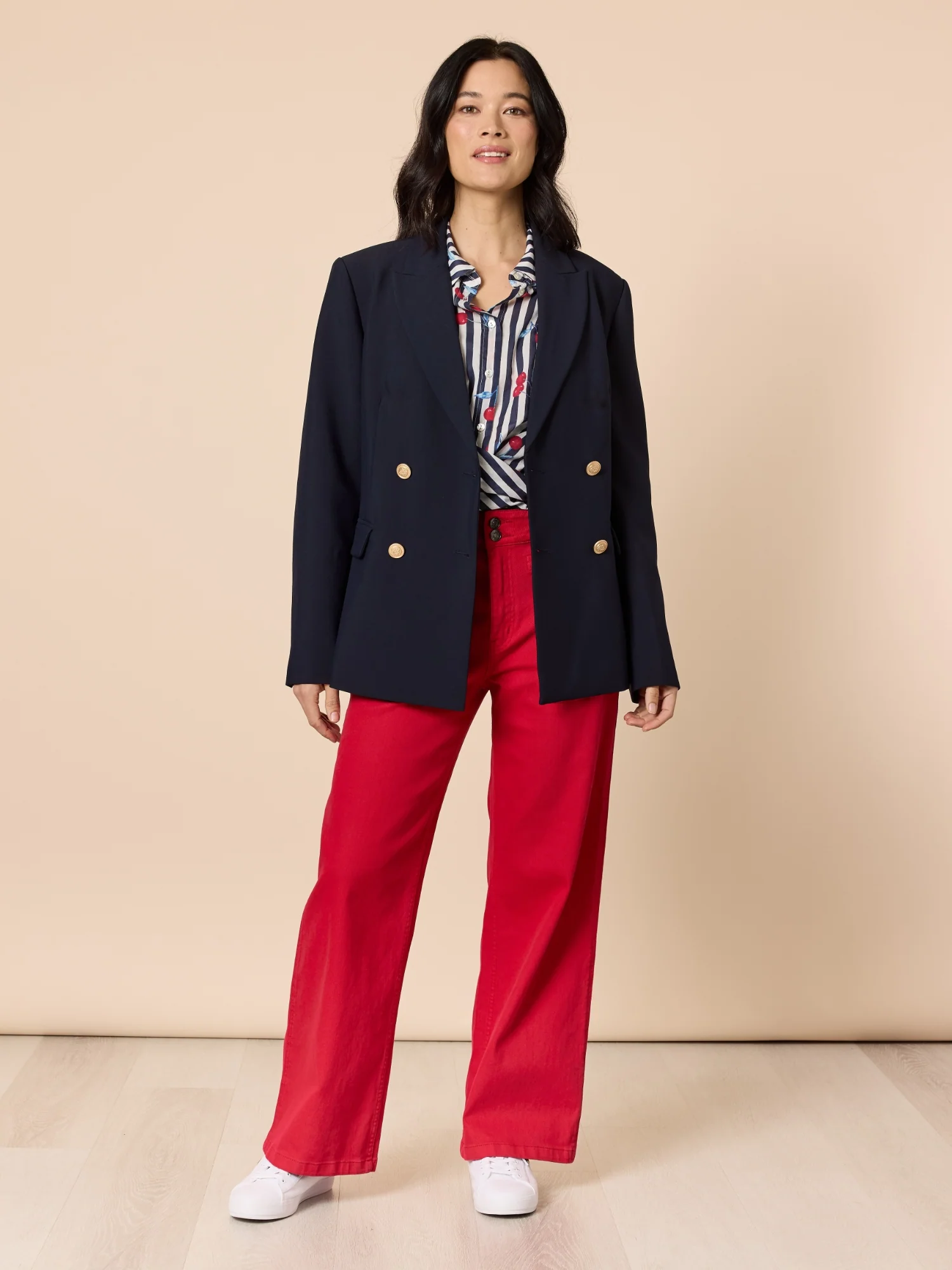 Newport Double Breasted Blazer - Navy - Image 2