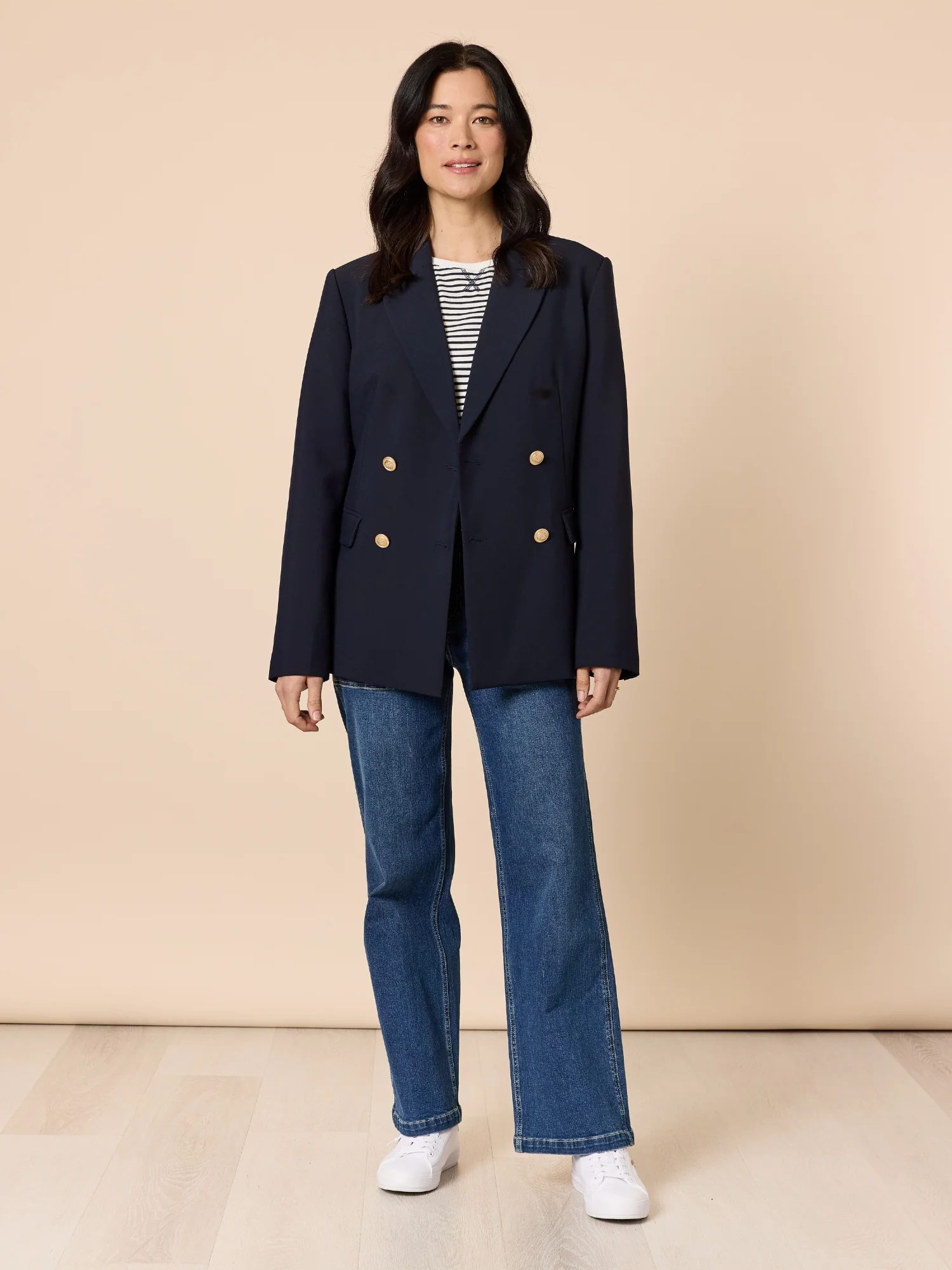 Newport Double Breasted Blazer - Navy - Image 8