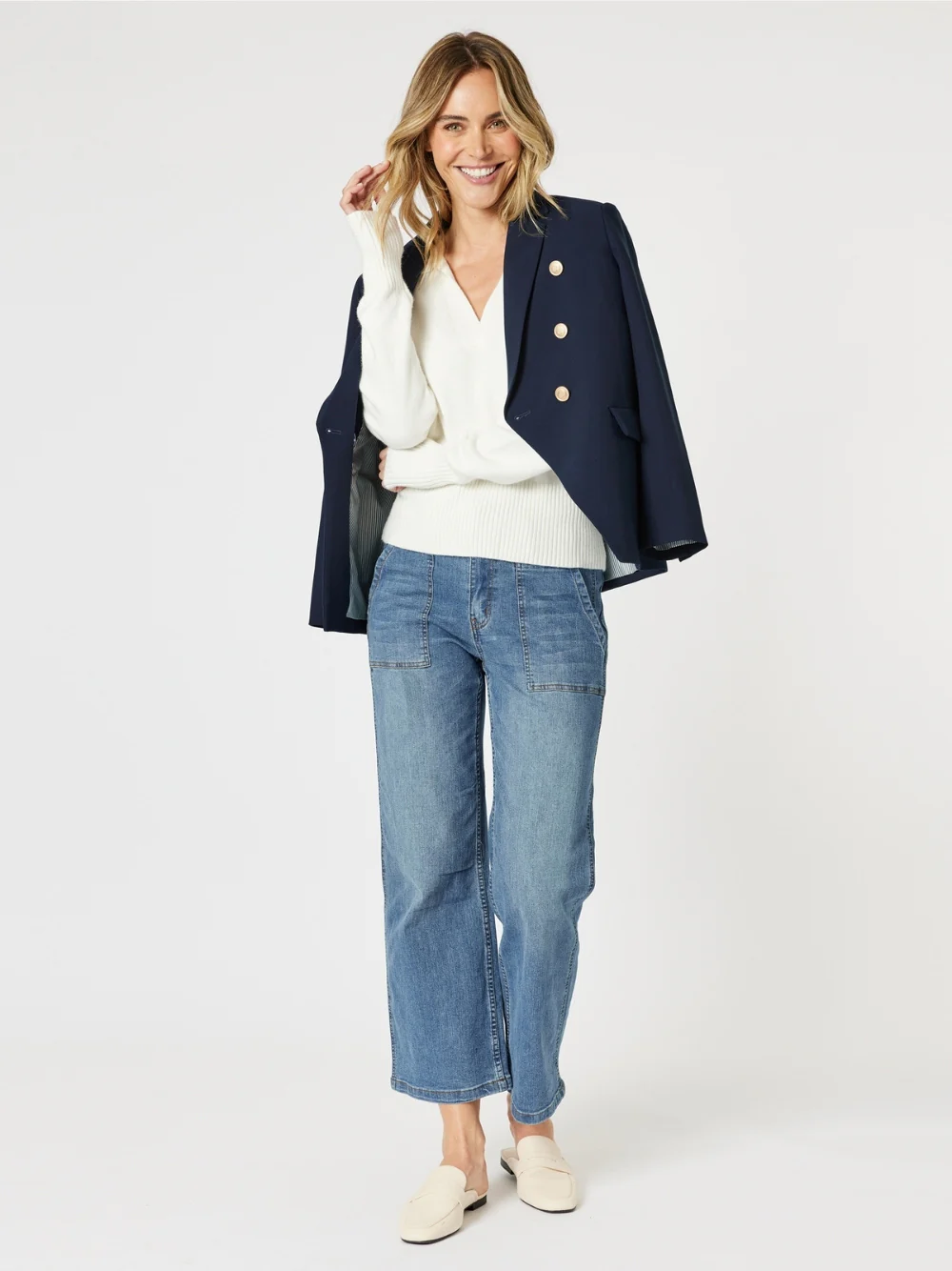 Newport Knit Jumper - Ivory - Image 5