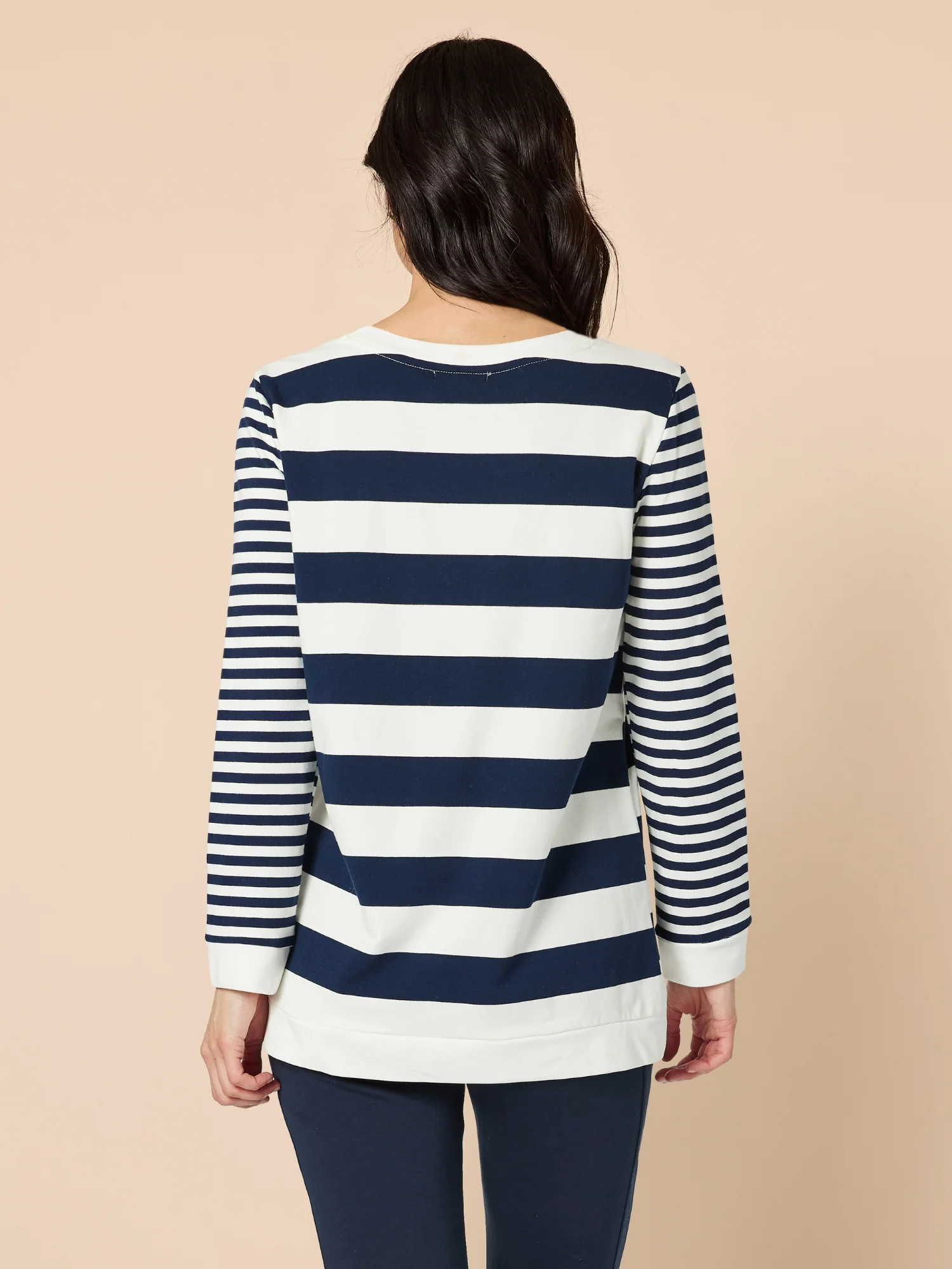 Newport Stripe Top - Navy/Ivory - Image 4