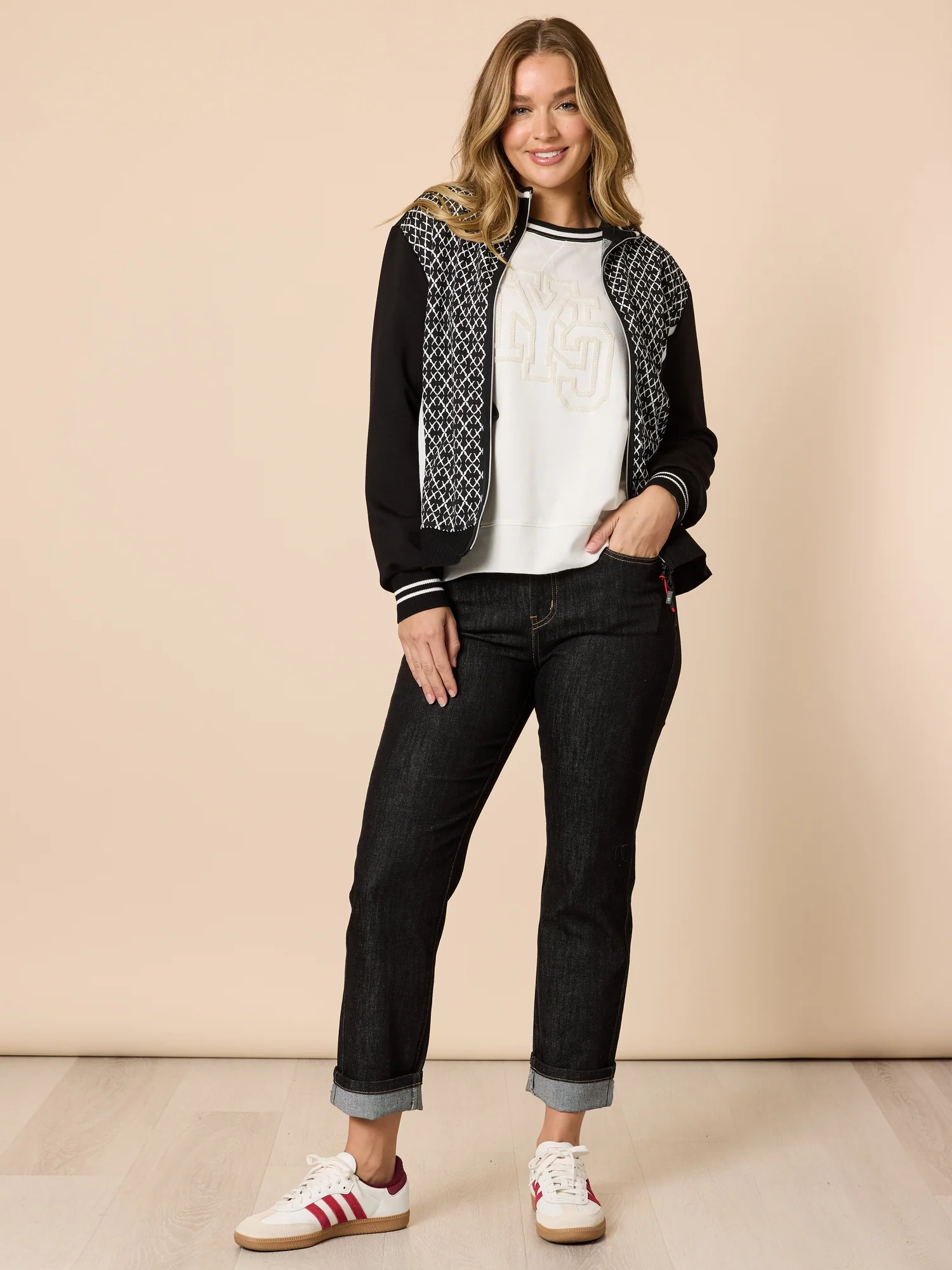 NYC Sports Embroidered Top - Ivory - Image 2